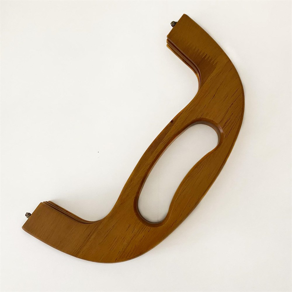 Ahşap Saplı Burs 25 Cm Sütlü Kahve