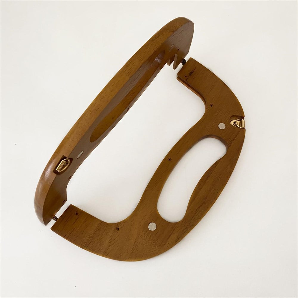 Ahşap Saplı Burs 25 Cm Sütlü Kahve