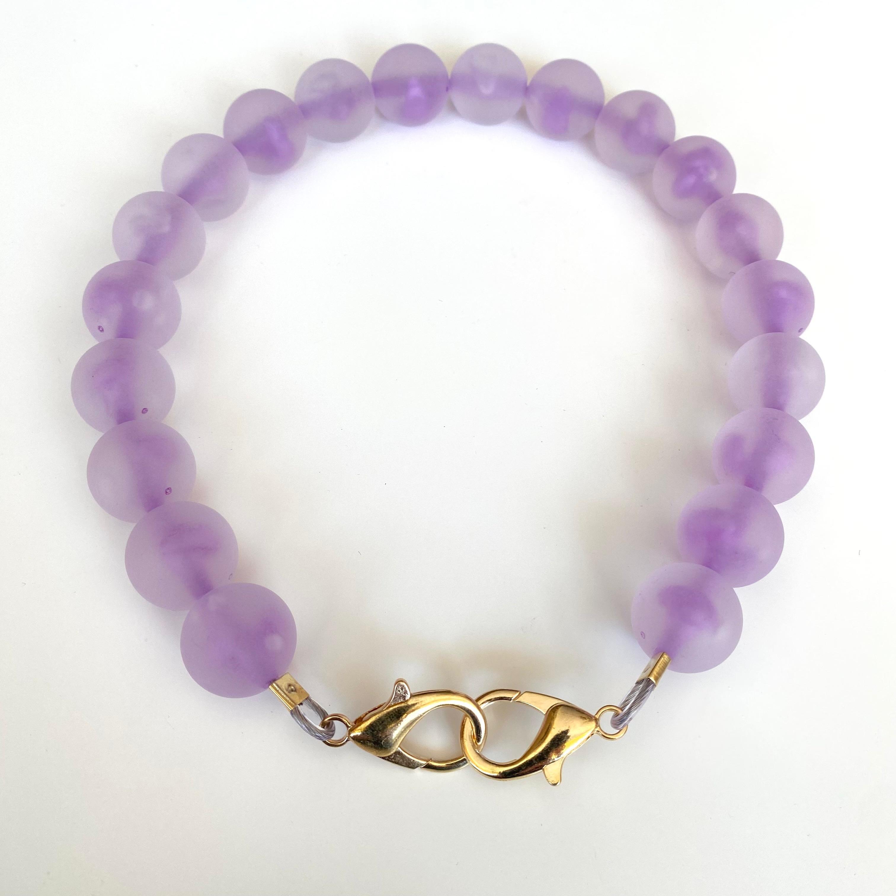 Akrilik Buzlu Çanta Sapı Ba-0078 45 Cm Eflatun