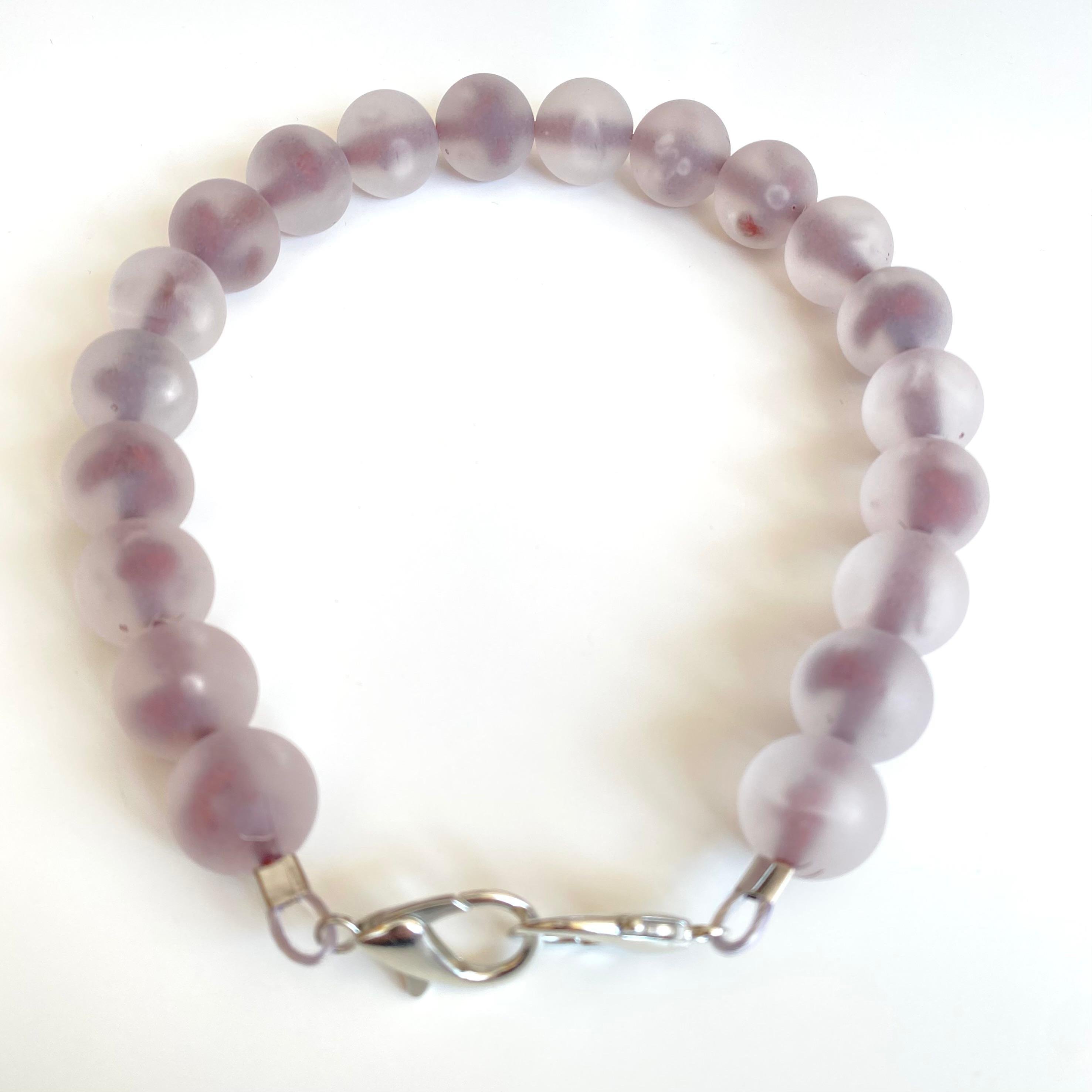 Akrilik Buzlu Çanta Sapı Ba-0078 45 Cm Şeffaf İçi Mürdüm