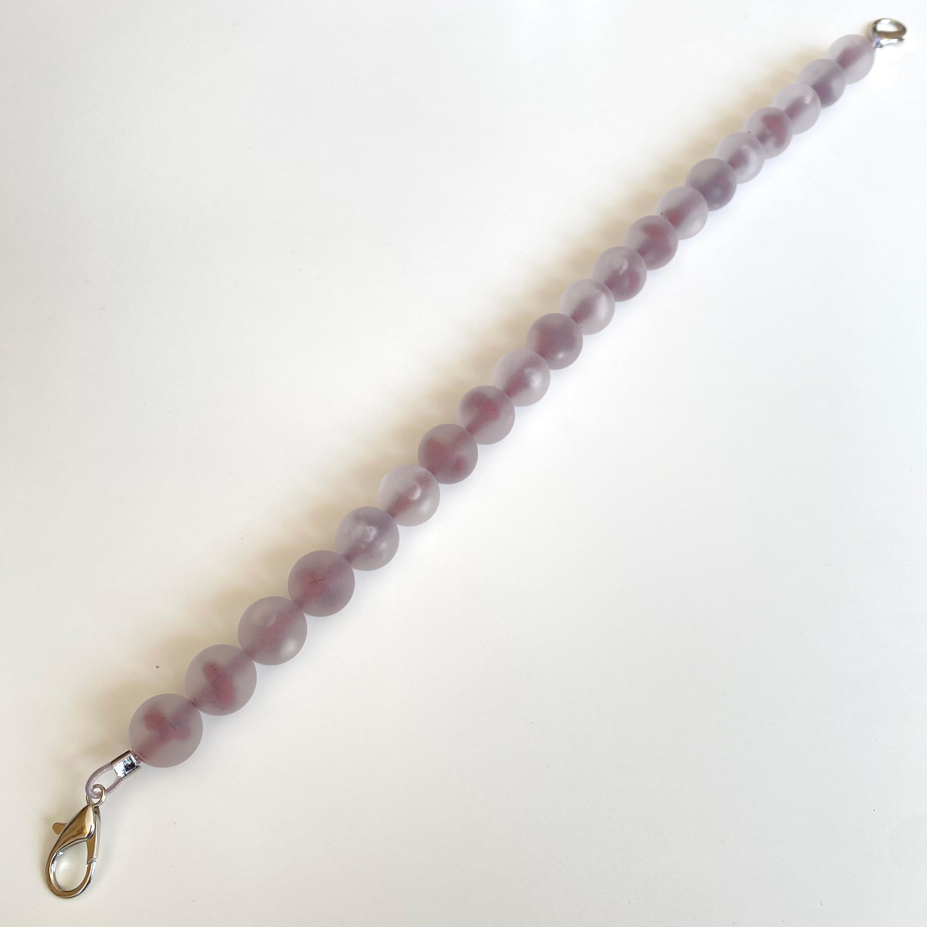 Akrilik Buzlu Çanta Sapı Ba-0078 45 Cm Şeffaf İçi Mürdüm