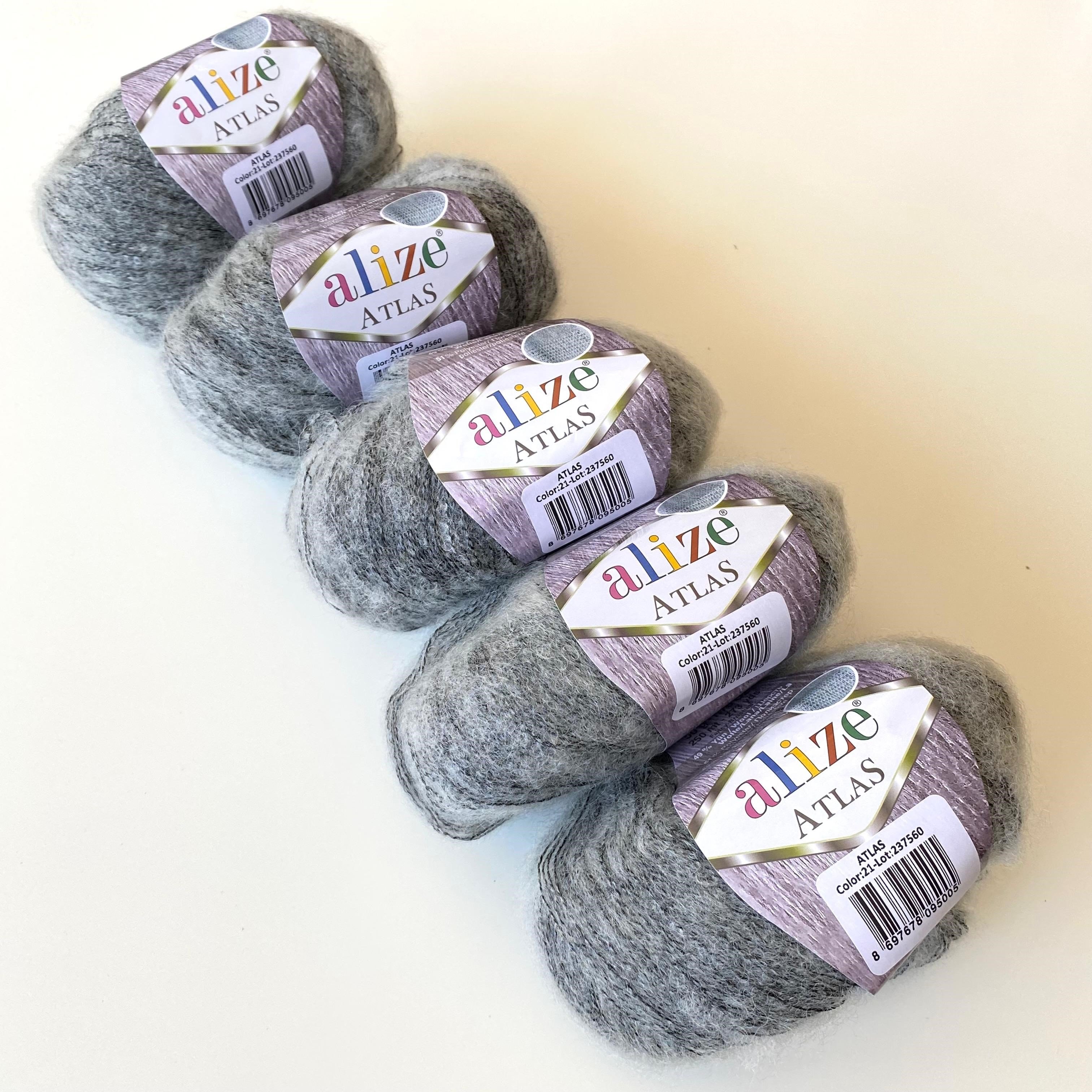 Alize Atlas Örgü İpliği % 49 Yünlü 5 Adet (250 Gr)  21