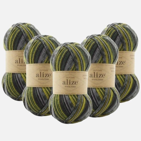 Alize Wooltime 11019 Örgü İpi %75 Yünlü 5 Adet