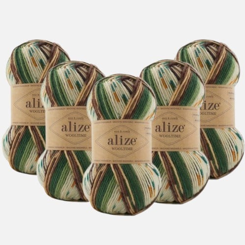 Alize Wooltime 11021 Örgü İpi %75 Yünlü 5 Adet