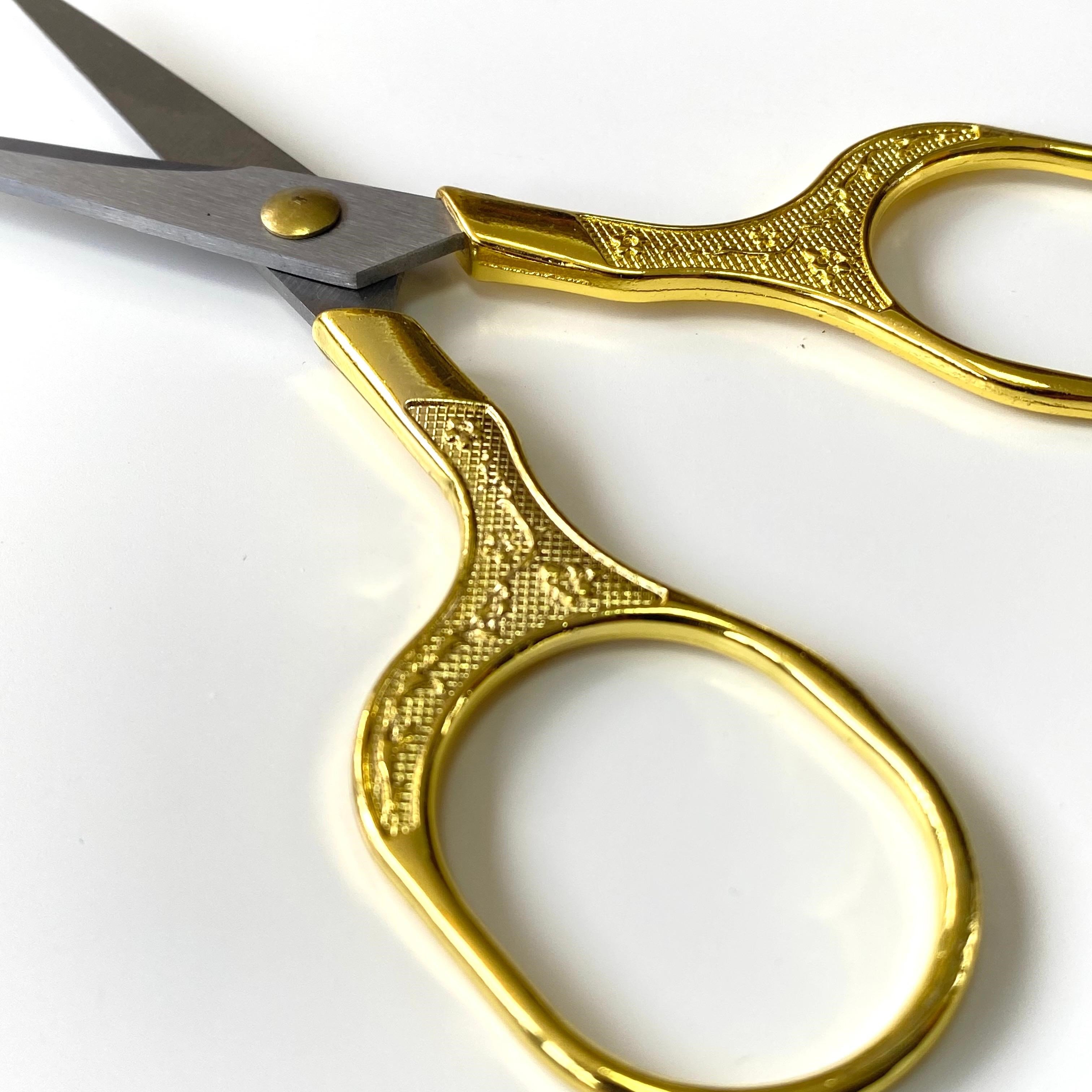 Antik Desenli Dikiş ve Nakış Makası 12.5 Cm Altın 53920
