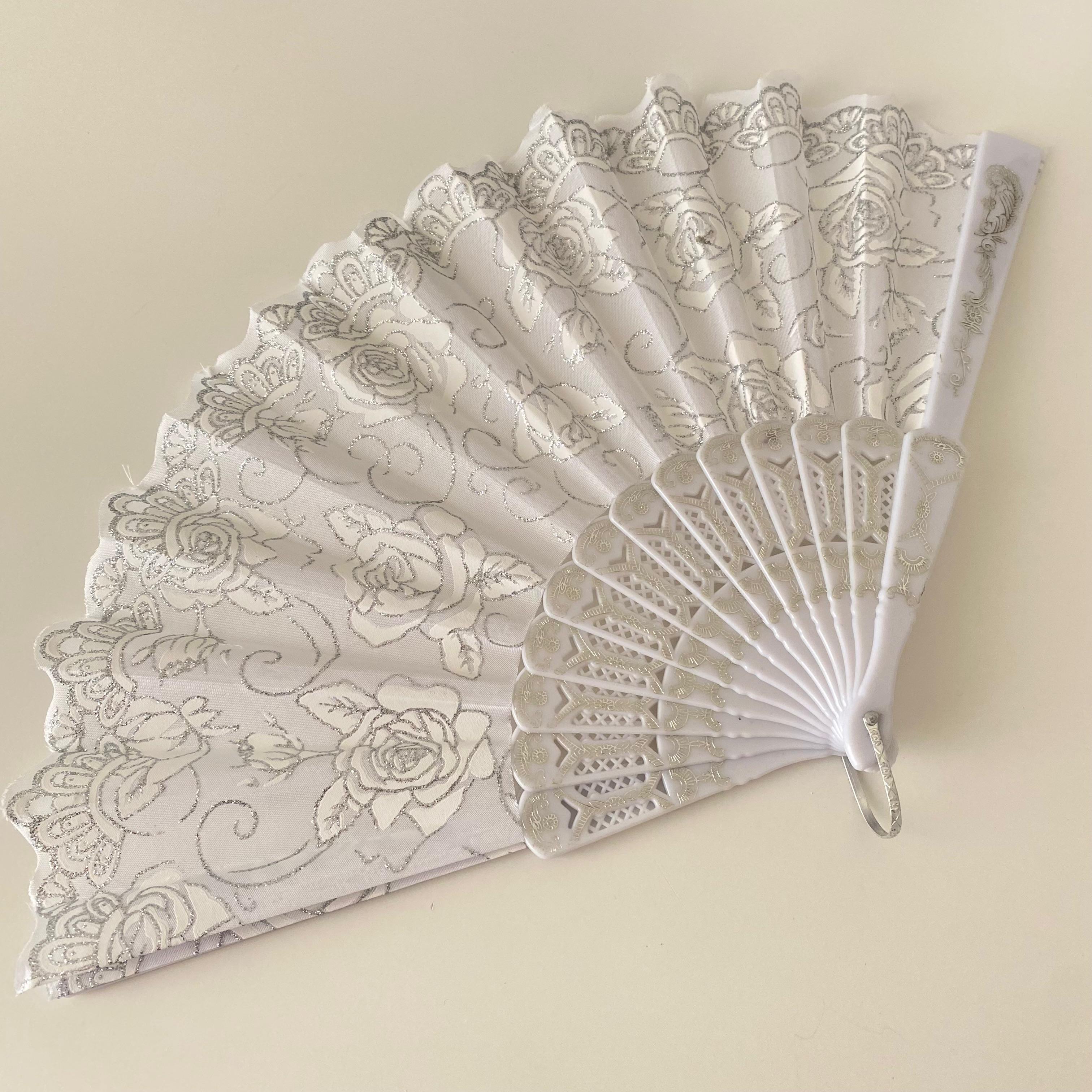 Beyaz Gümüş Simli Gelin Nedime Yelpazesi, Bride To Be Bekarlığa Veda Partisi Kına Gecesi, Hediyelik 12 Adet