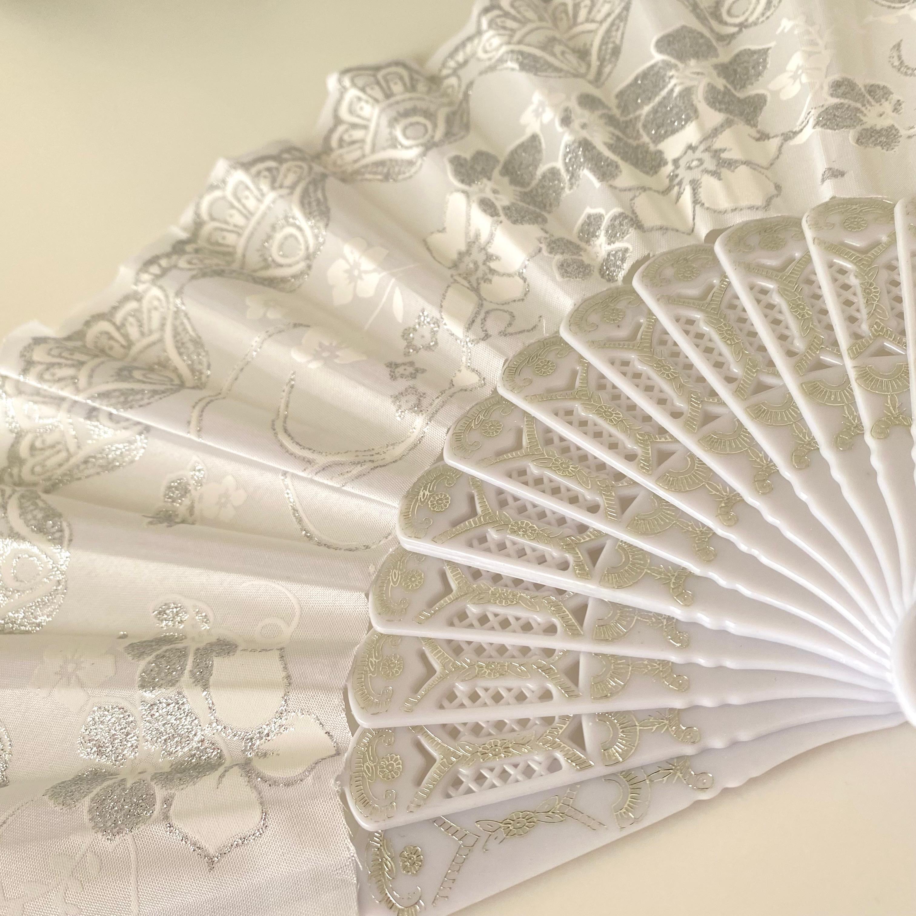 Beyaz Gümüş Simli Gelin Nedime Yelpazesi, Bride To Be Bekarlığa Veda Partisi Kına Gecesi, Hediyelik 12 Adet