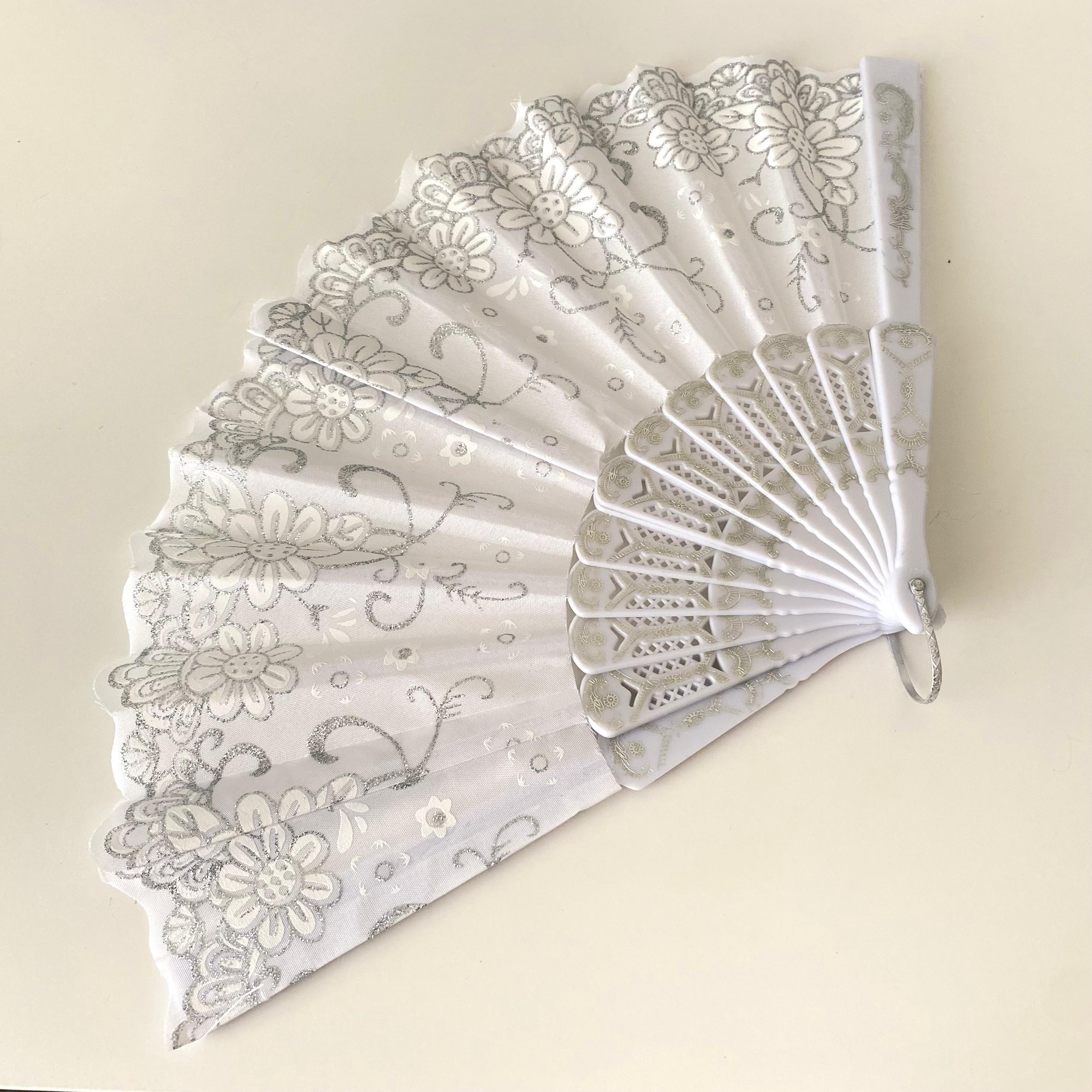 Beyaz Gümüş Simli Gelin Nedime Yelpazesi, Bride To Be Bekarlığa Veda Partisi Kına Gecesi, Hediyelik 12 Adet