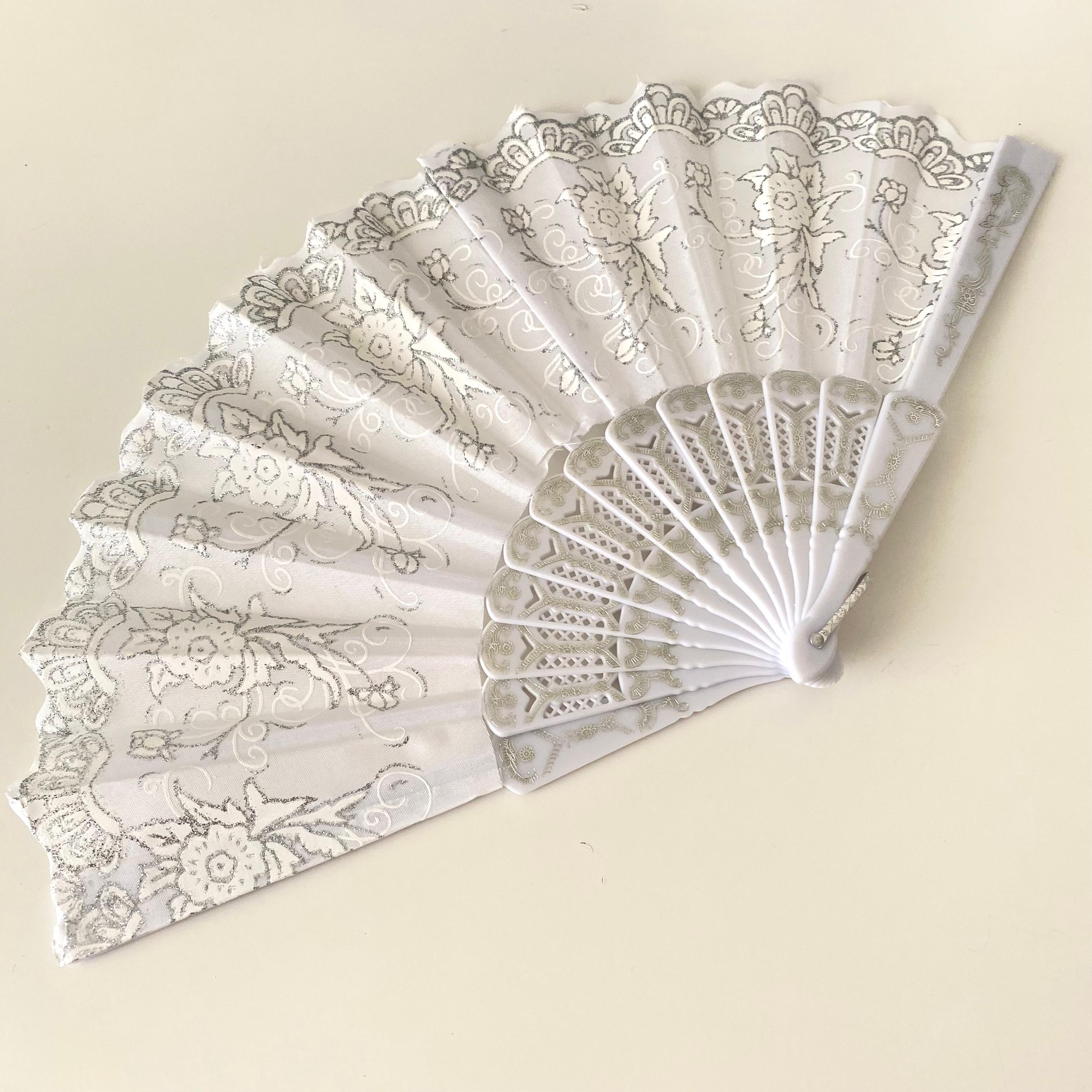 Beyaz Gümüş Simli Gelin Nedime Yelpazesi, Bride To Be Bekarlığa Veda Partisi Kına Gecesi, Hediyelik 12 Adet