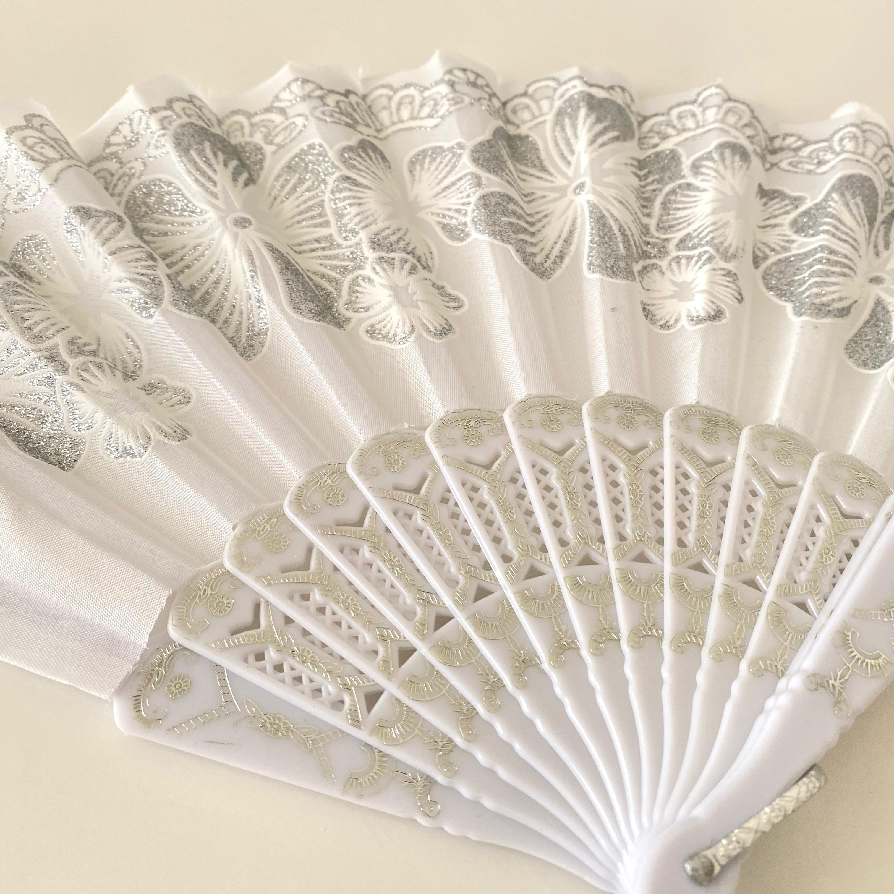 Beyaz Gümüş Simli Gelin Nedime Yelpazesi, Bride To Be Bekarlığa Veda Partisi Kına Gecesi, Hediyelik 12 Adet