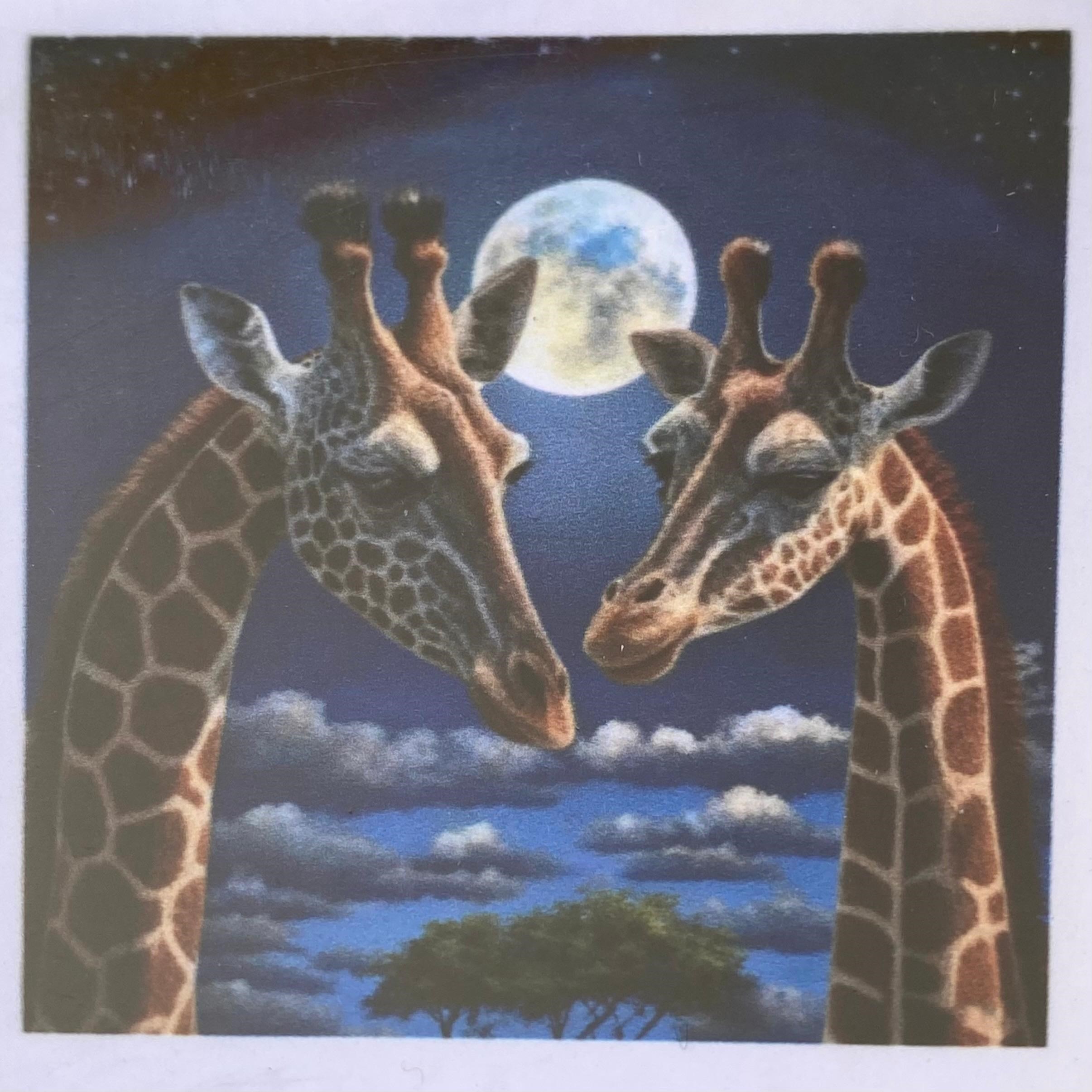 Boncuklu Taşlı Pano Çocuklar İçin Mozaik Elmas Goblen Diamond Tablo 30 X 30 Cm Zürafalar