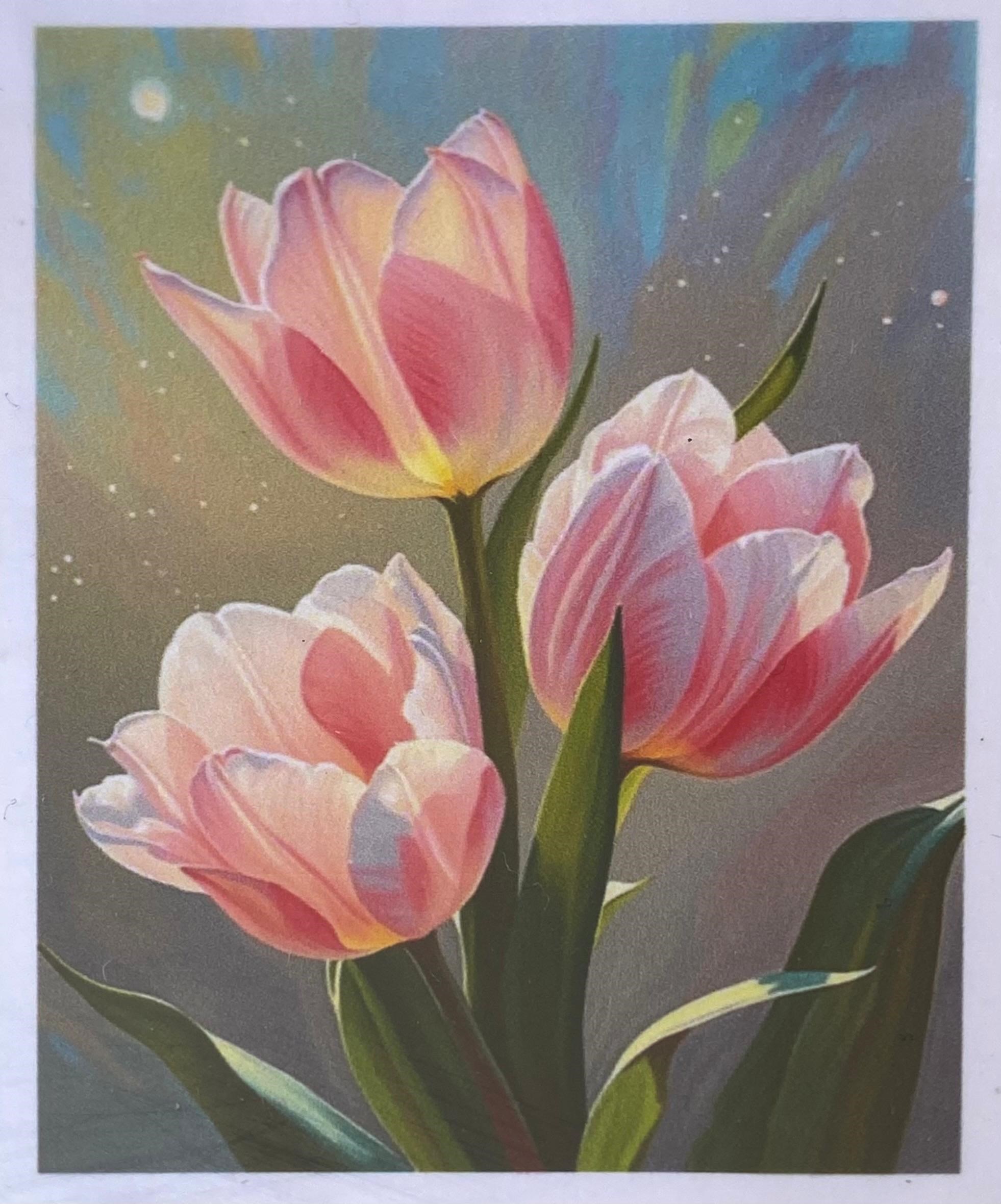 Boncuklu Taşlı Pano Çocuklar İçin Mozaik Elmas Goblen Diamond Tablo 30 X 40 Cm Dağ Laleri