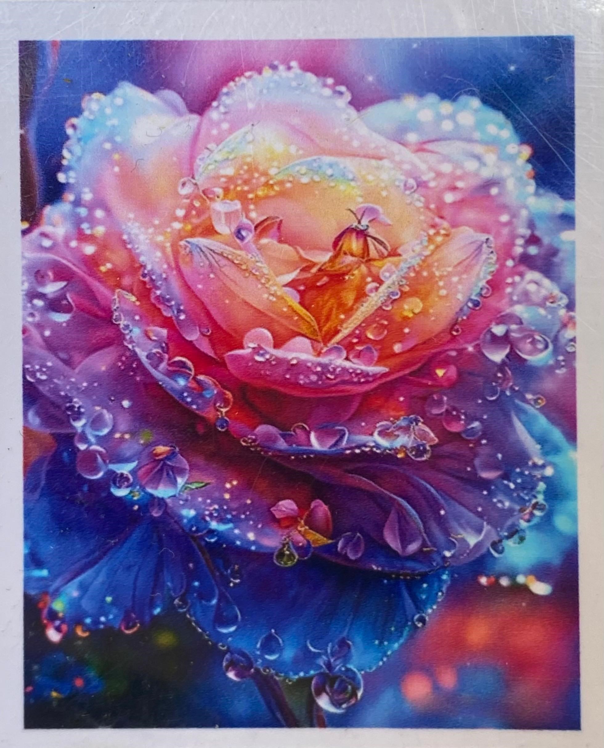 Boncuklu Taşlı Pano Çocuklar İçin Mozaik Elmas Goblen Diamond Tablo 30 X 40 Cm Kozmik Çiçek
