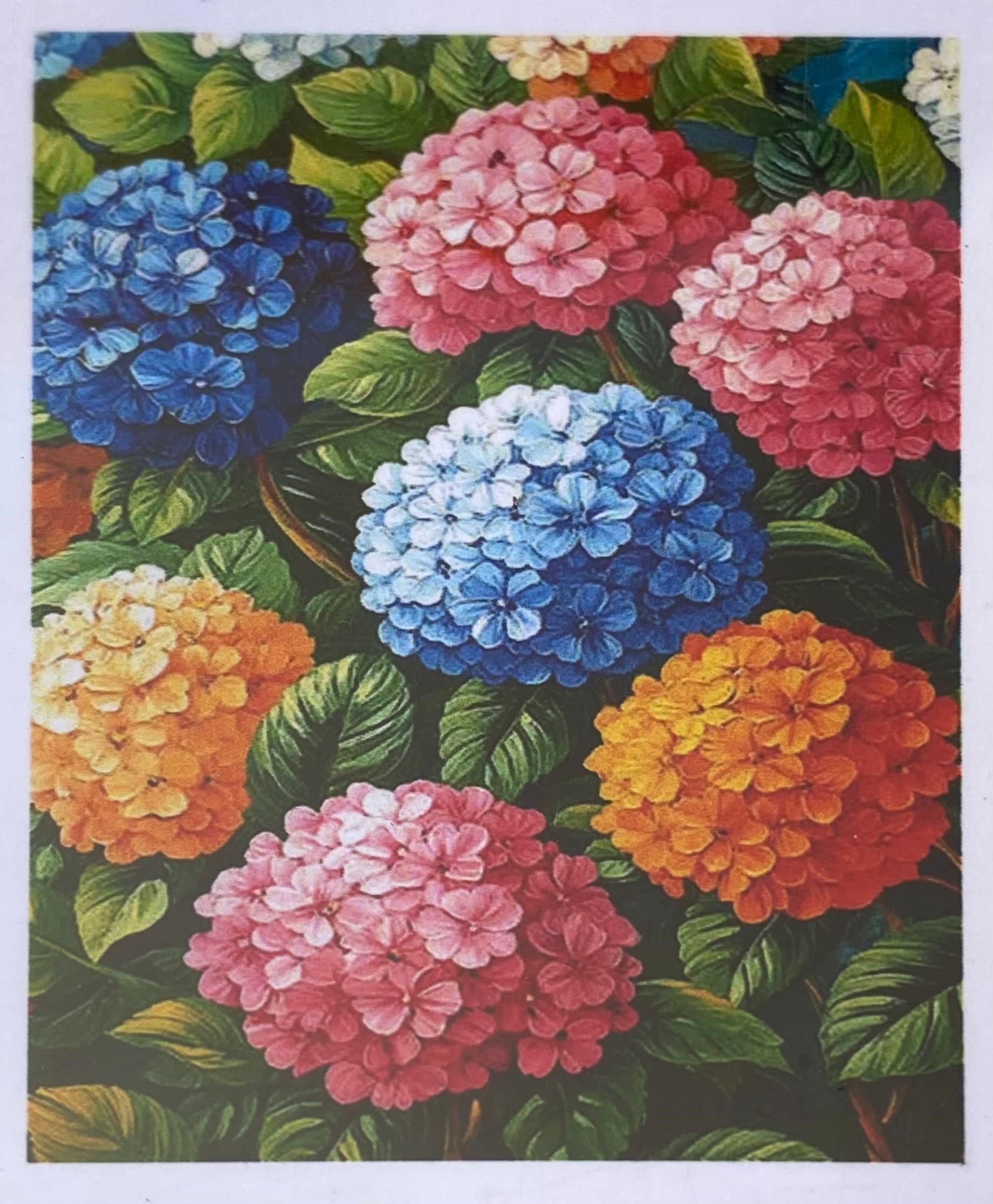 Boncuklu Taşlı Pano Çocuklar İçin Mozaik Elmas Goblen Diamond Tablo 30 X 40 Cm Yeşil Yapraklı Çiçekler