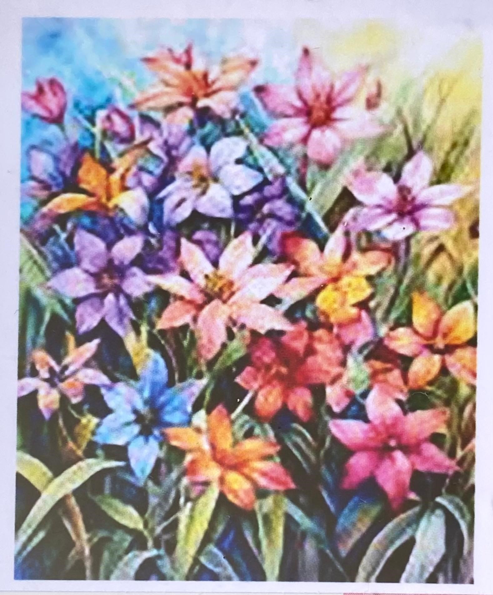 Boncuklu Taşlı Pano Çocuklar İçin Mozaik Elmas Goblen Diamond Tablo 30 X 40 Cm Orman Çiçekleri