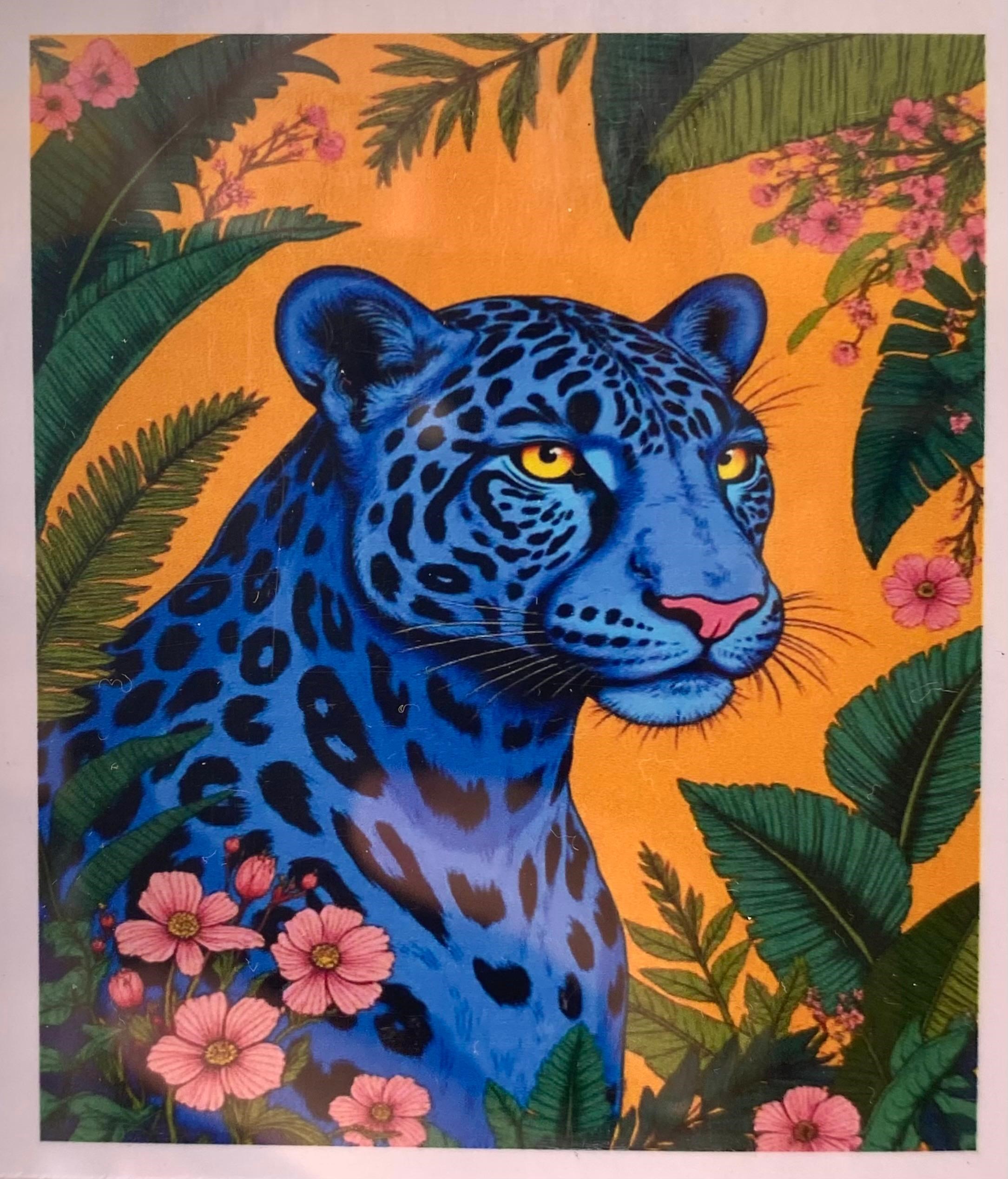 Boncuklu Taşlı Pano Mozaik Elmas Goblen Çocuklar İçin Diamond Tablo 50 X 65 Cm Mavi Kaplan
