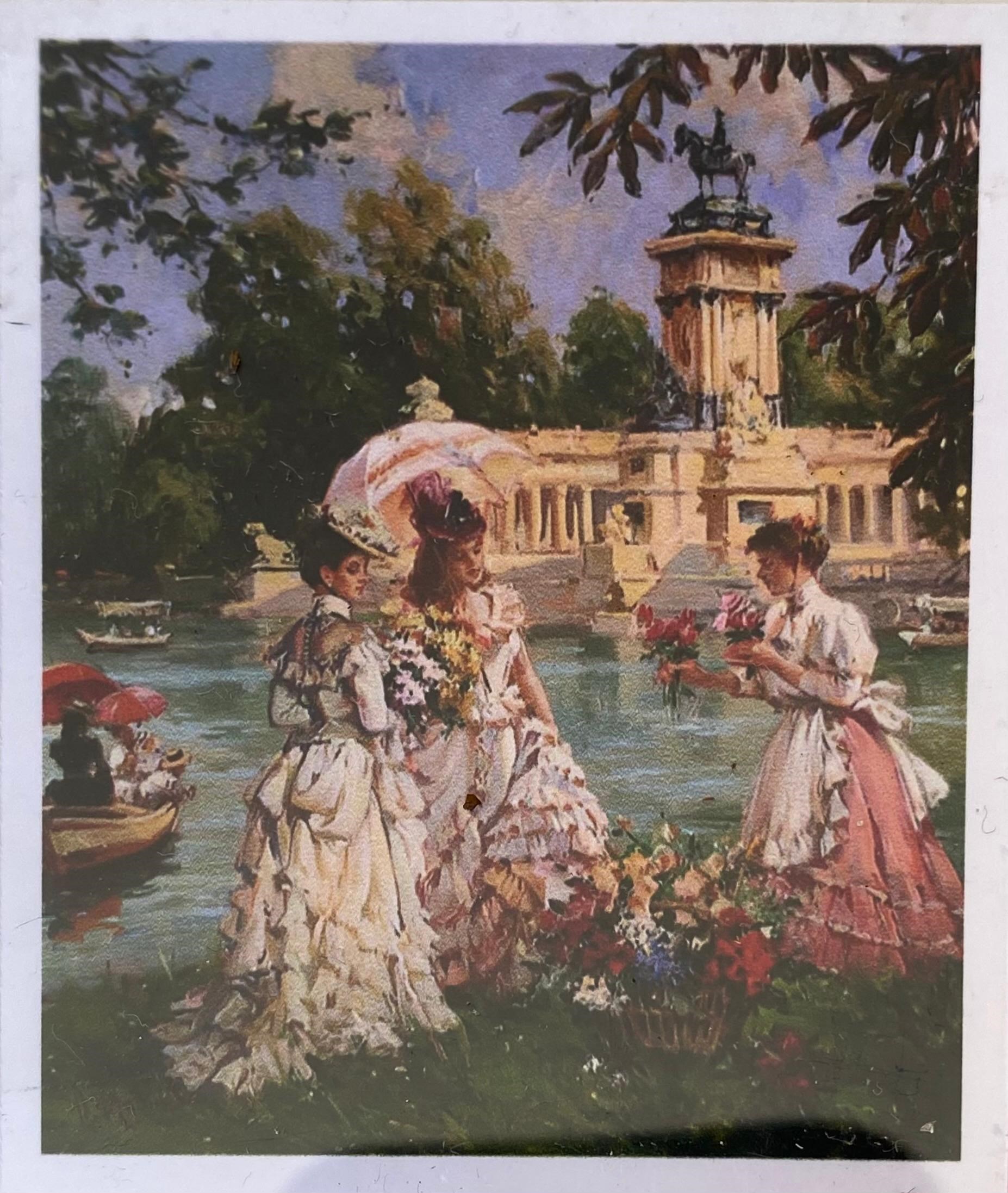 Boncuklu Taşlı Pano Mozaik Elmas Goblen Diamond Tablo 40x 50 Cm Zarif Hanımlar