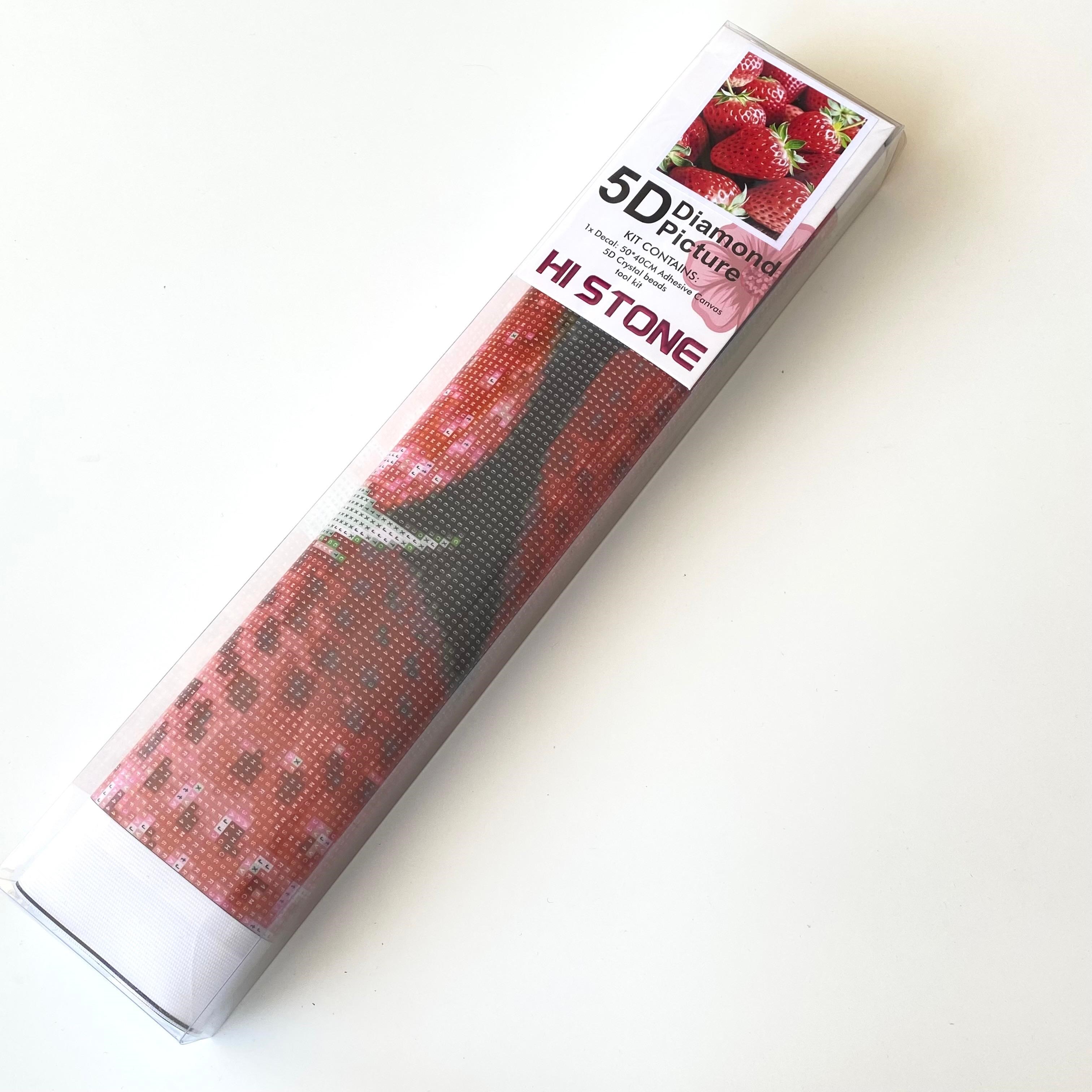 Boncuklu Taşlı Pano Mozaik Elmas Goblen Diamond Tablo 40x 50 Cm Çilekler
