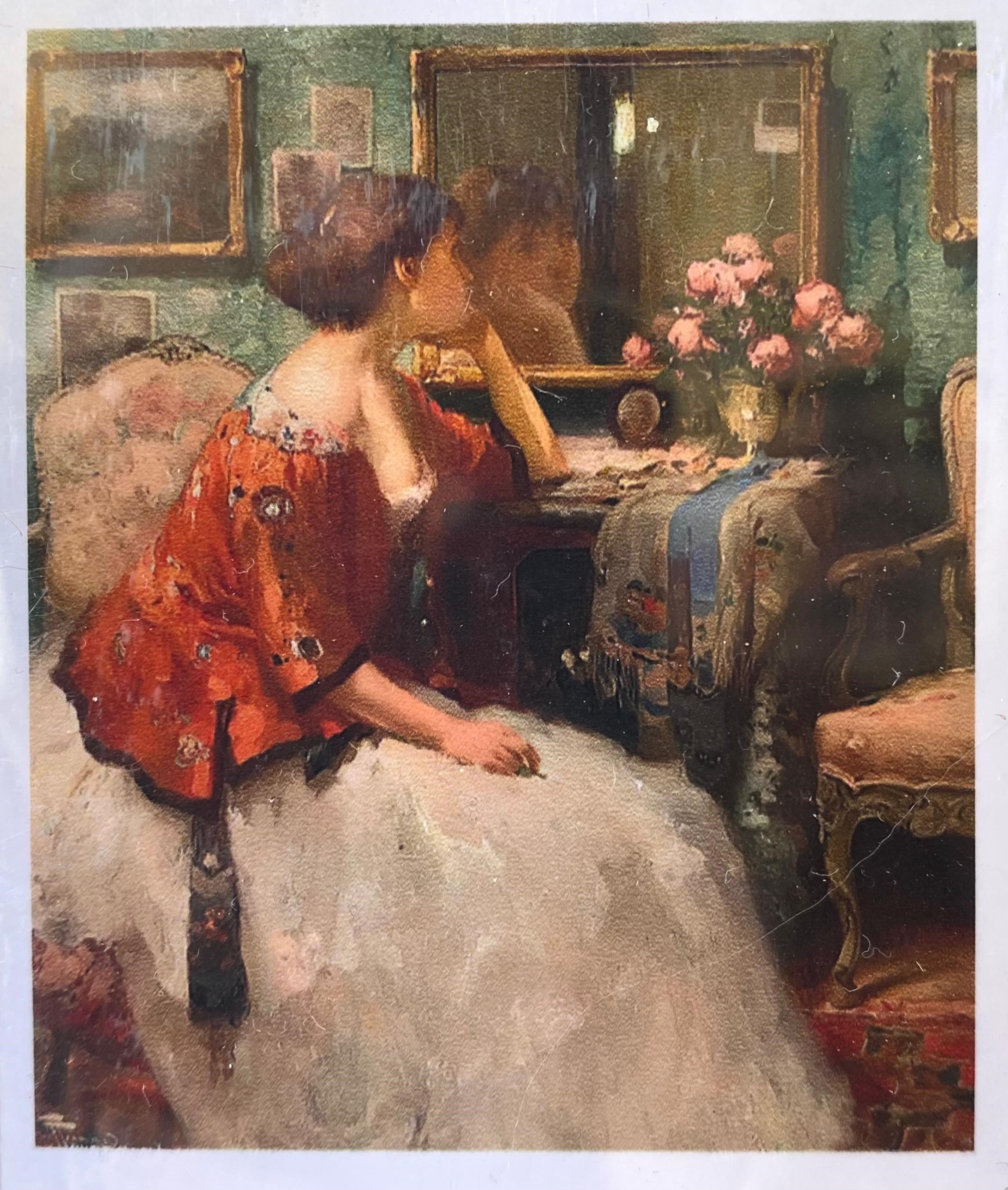 Boncuklu Taşlı Pano Mozaik Elmas Goblen Diamond Tablo 40x 50 Cm Vintage Hüzünlü Kız