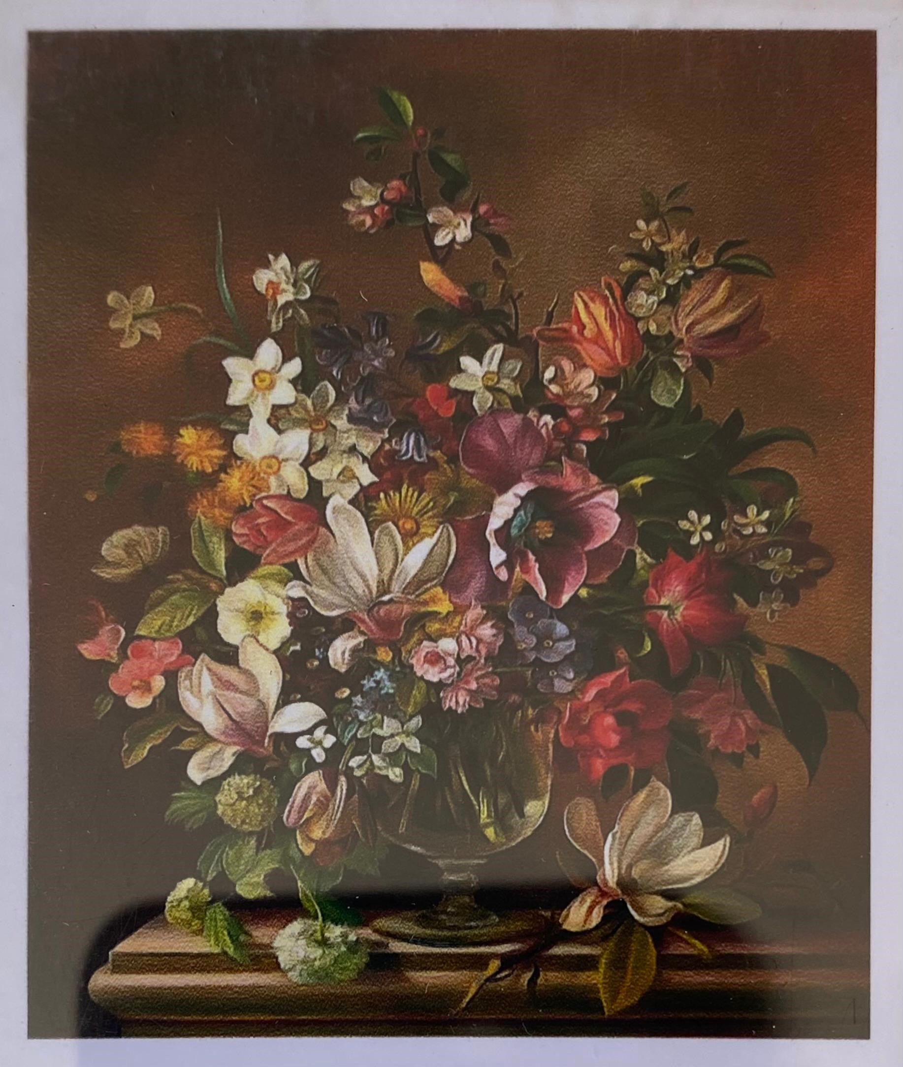 Boncuklu Taşlı Pano Mozaik Elmas Goblen Diamond Tablo 40x 50 Cm Mİstik Çiçek Vazosu