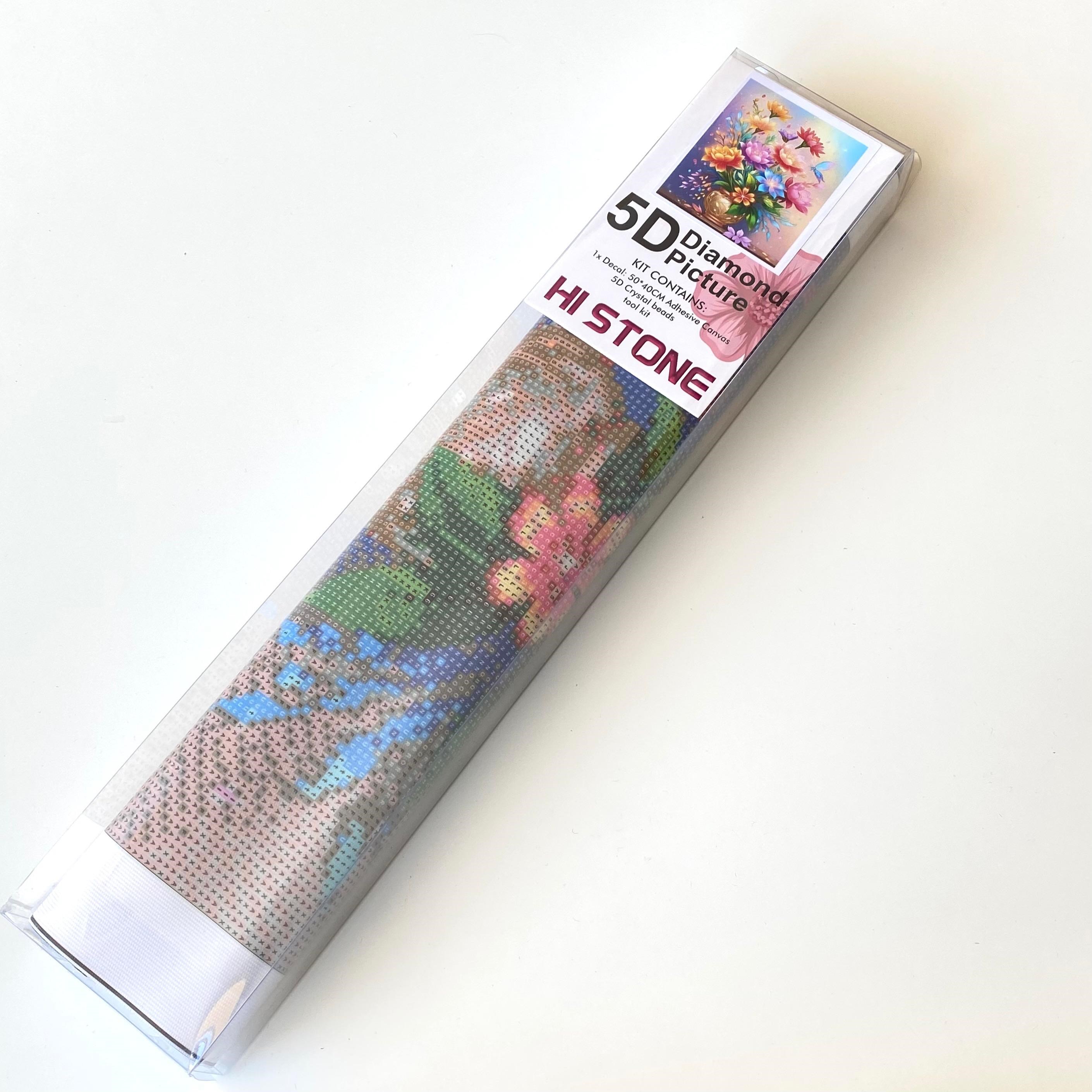 Boncuklu Taşlı Pano Mozaik Elmas Goblen Diamond Tablo 50 X 40 Cm  Çiçeklerin Işıltısı