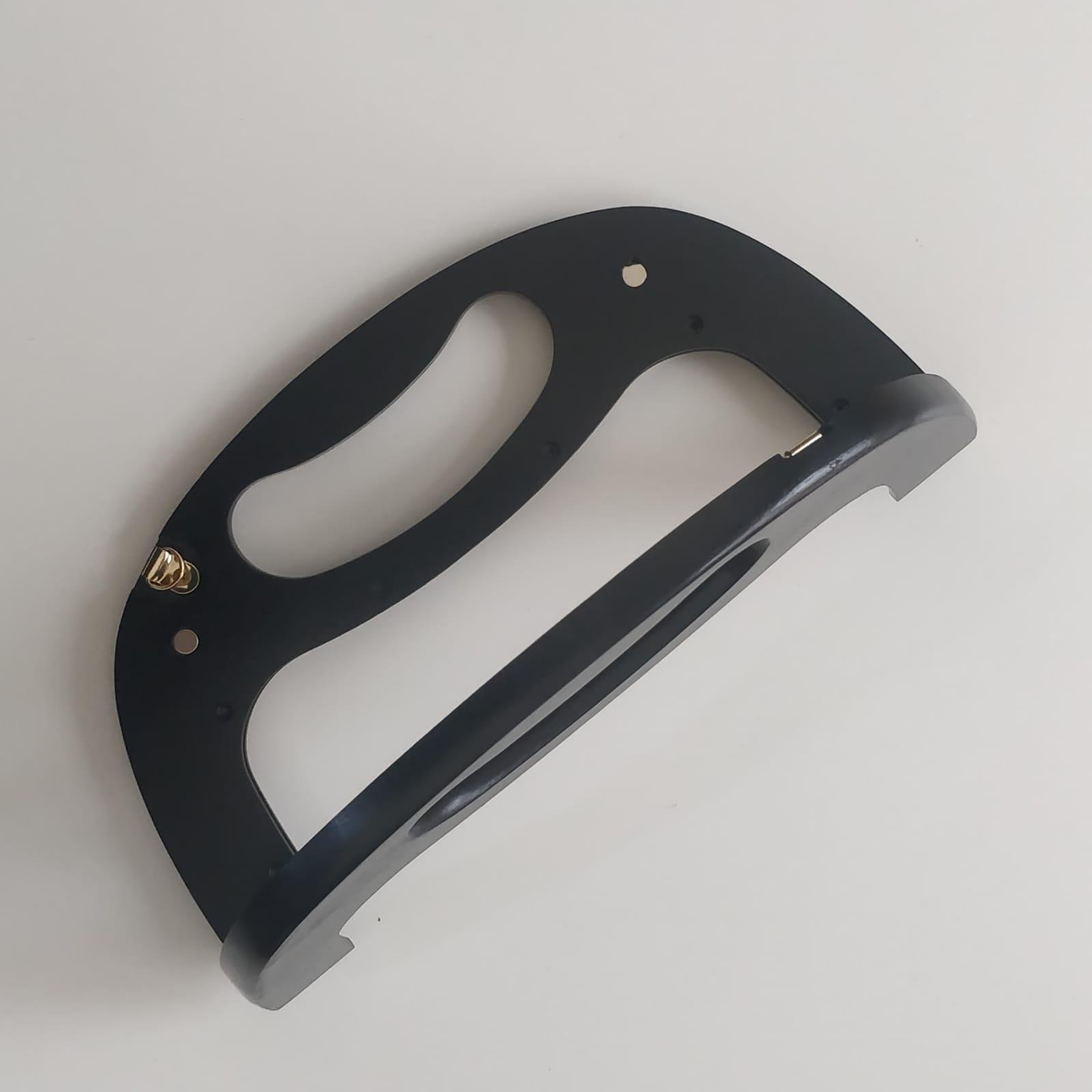 Çanta Bursu Ahşap Saplı Siyah 25 Cm