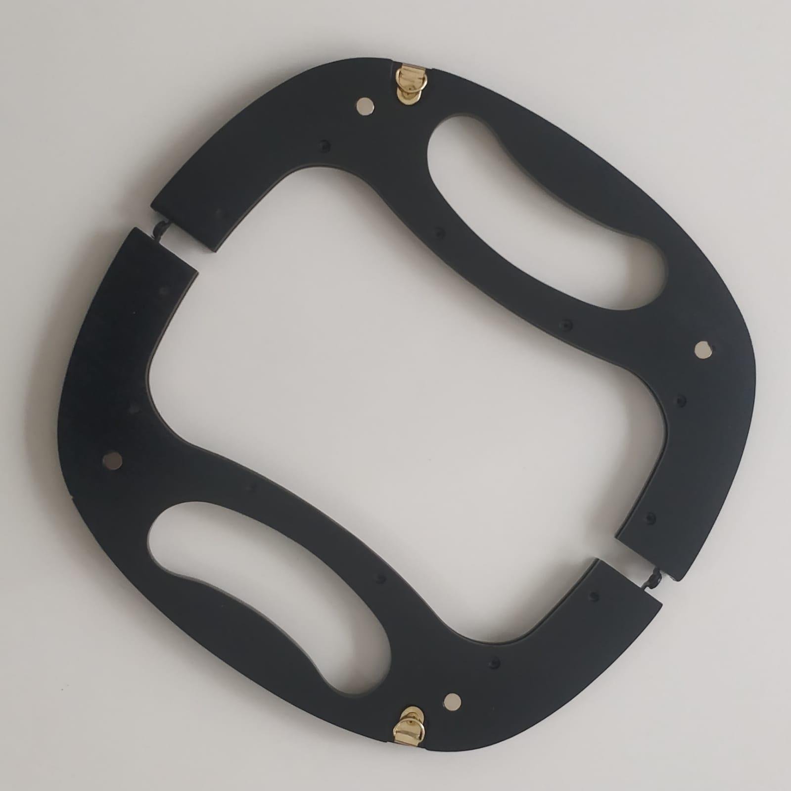 Çanta Bursu Ahşap Saplı Siyah 25 Cm