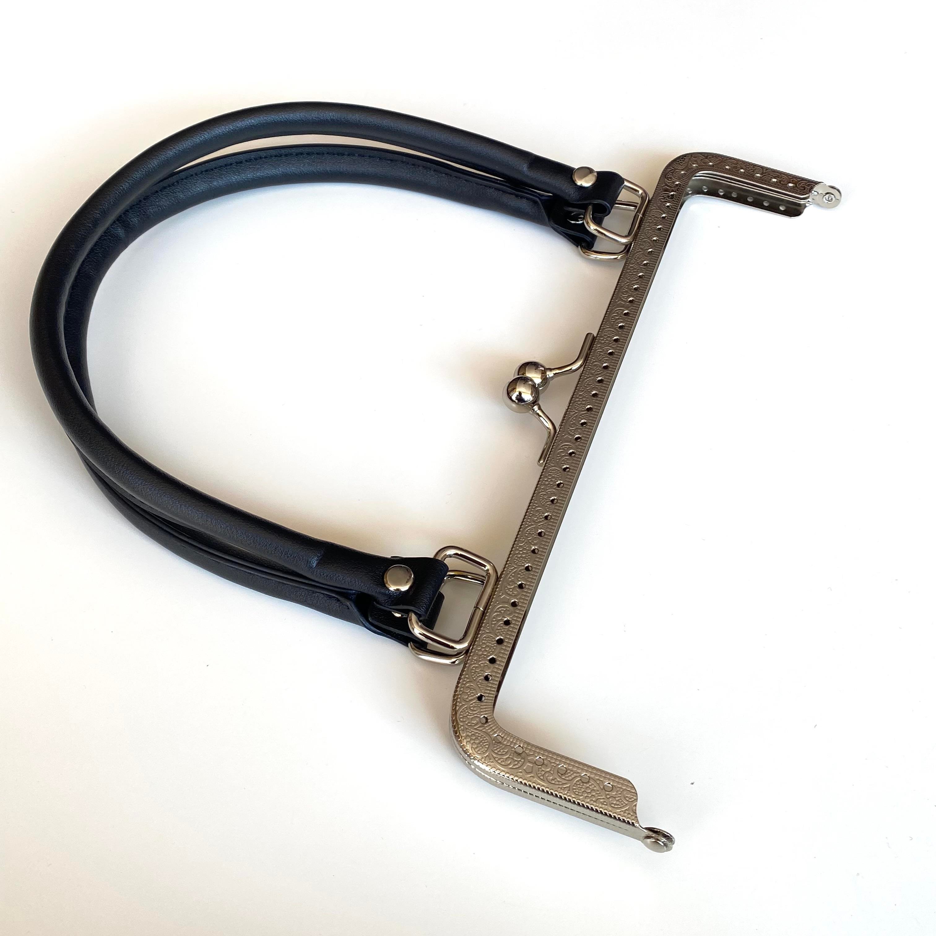 Çanta Bursu - Çanta Suni Deri Saplı Gümüş Renk 25 Cm BA-0091