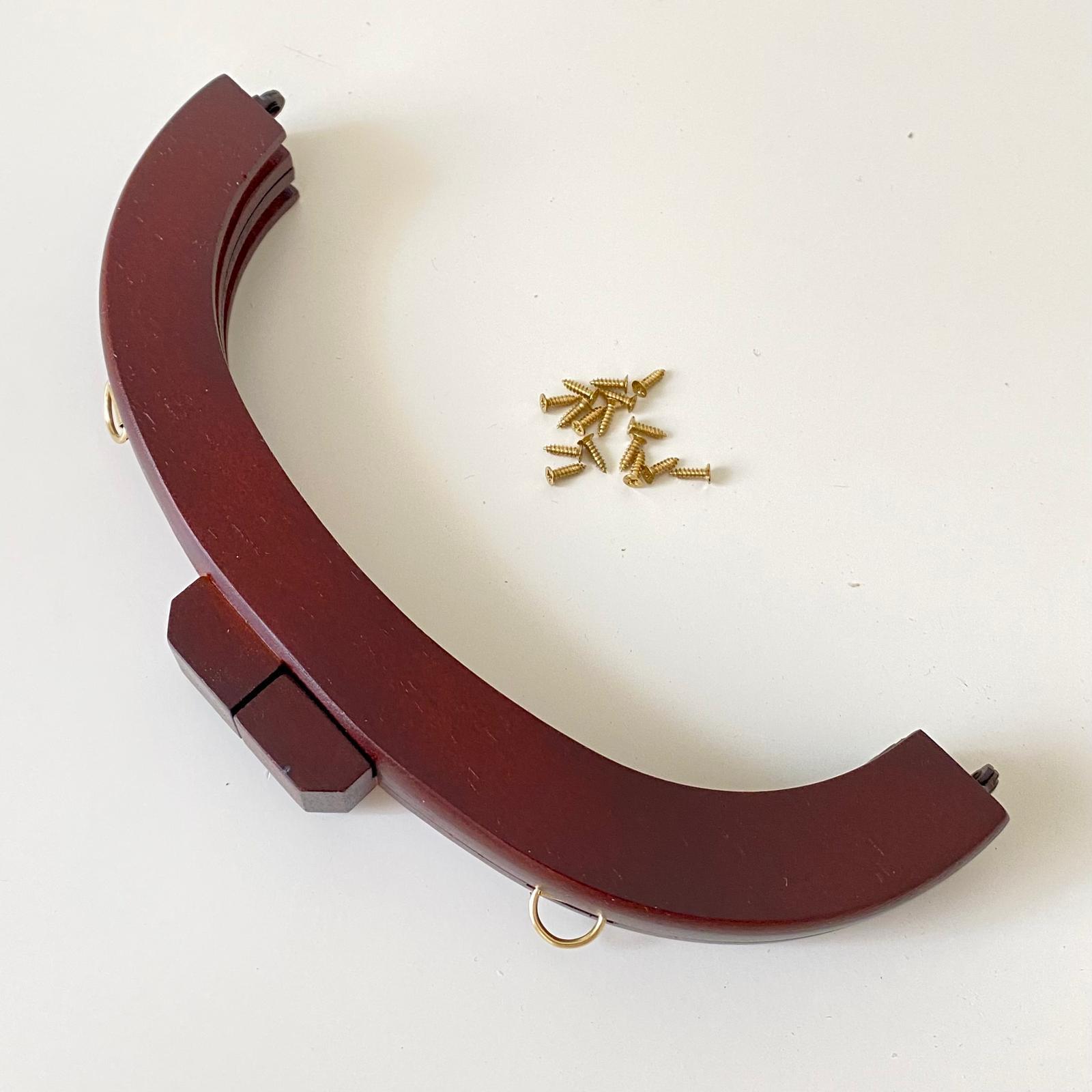 Çanta Bursu Oval Slim Koyu Kahve 20 Cm