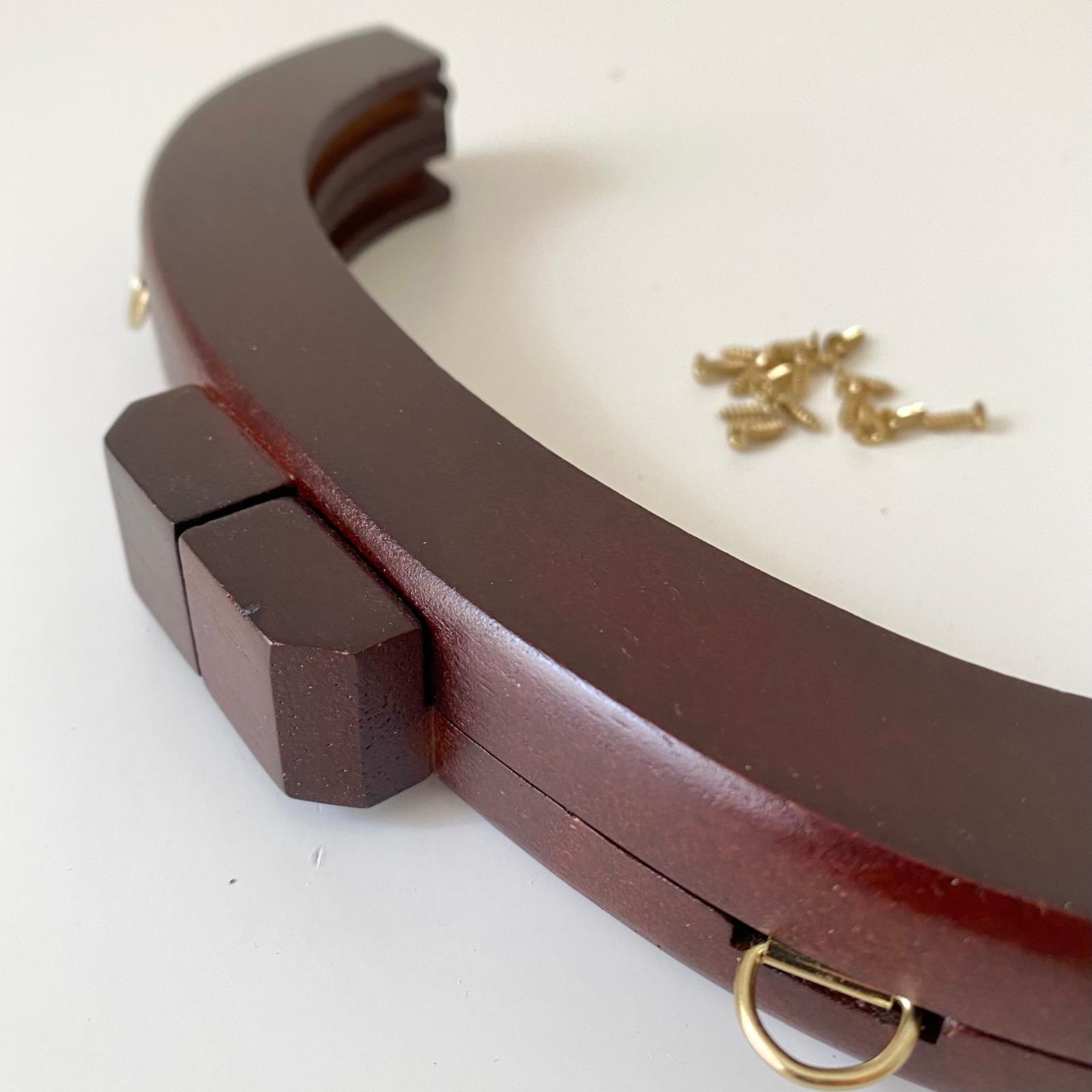 Çanta Bursu Oval Slim Koyu Kahve 20 Cm