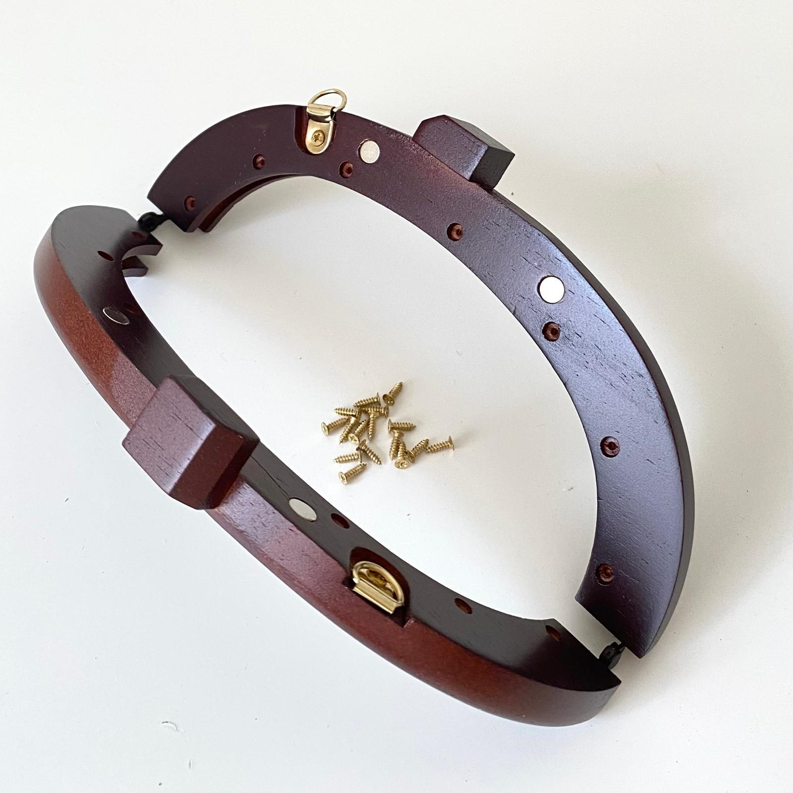 Çanta Bursu Oval Slim Koyu Kahve 20 Cm