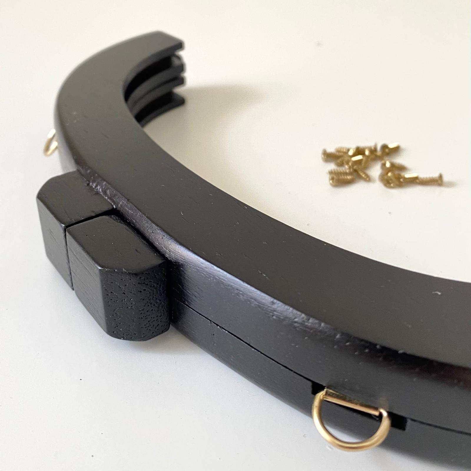 Çanta Bursu Oval Slim Siyah 20 Cm