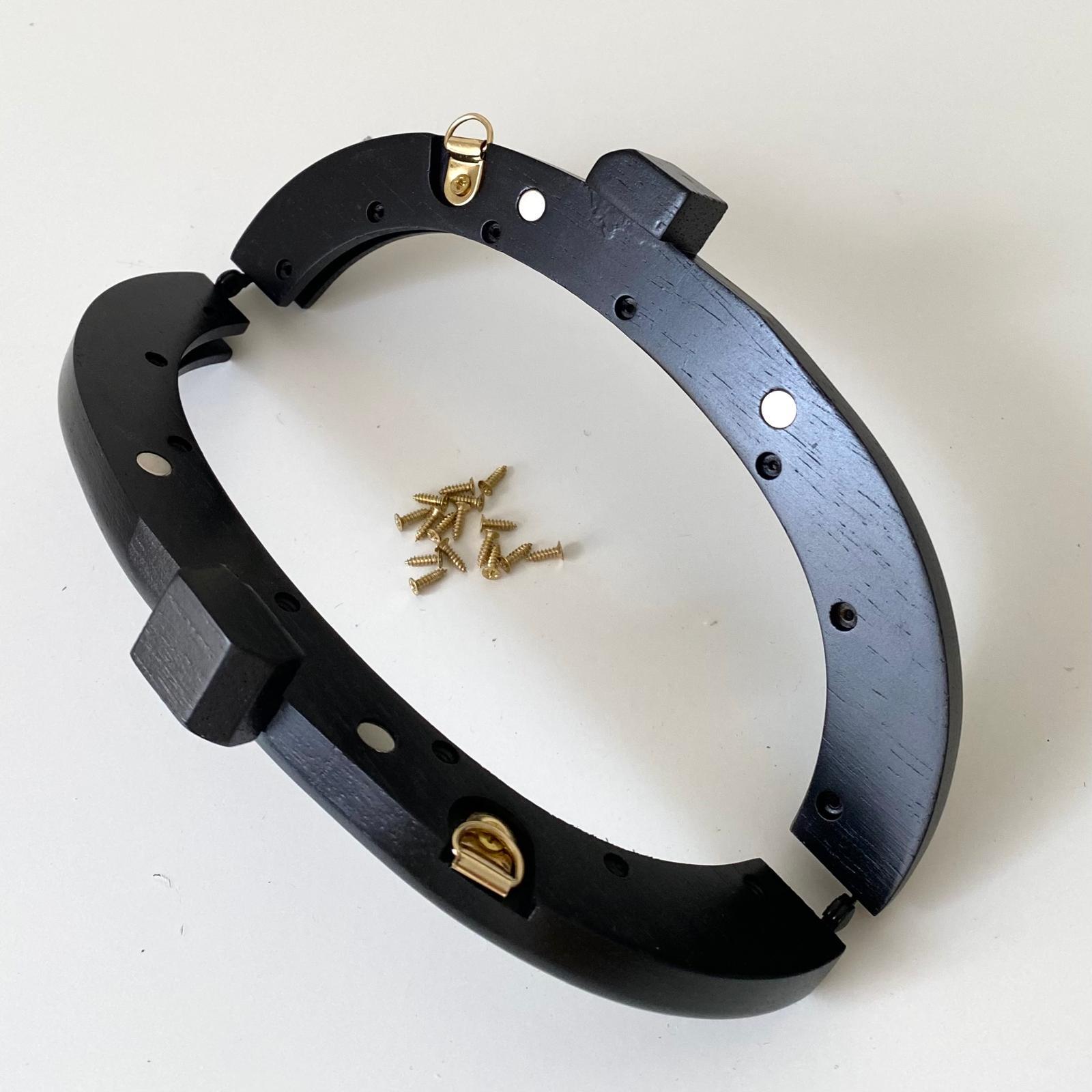 Çanta Bursu Oval Slim Siyah 20 Cm