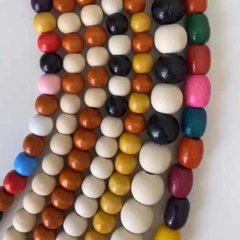 Çanta Sapı Ahşap Boncuklu Kancalı Çanta Askısı