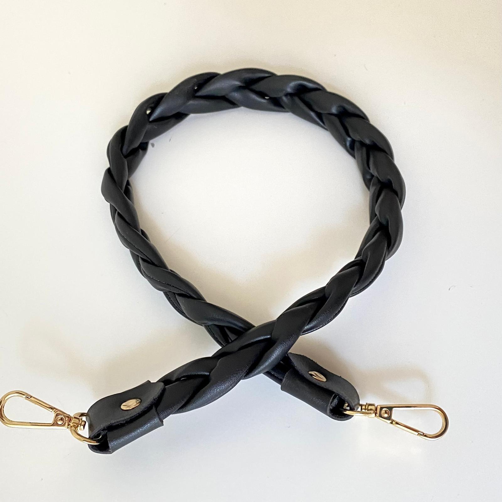 Çanta Sapı Suni Deri Saç Örgüsü Model 70 Cm* 3.5 Cm Siyah