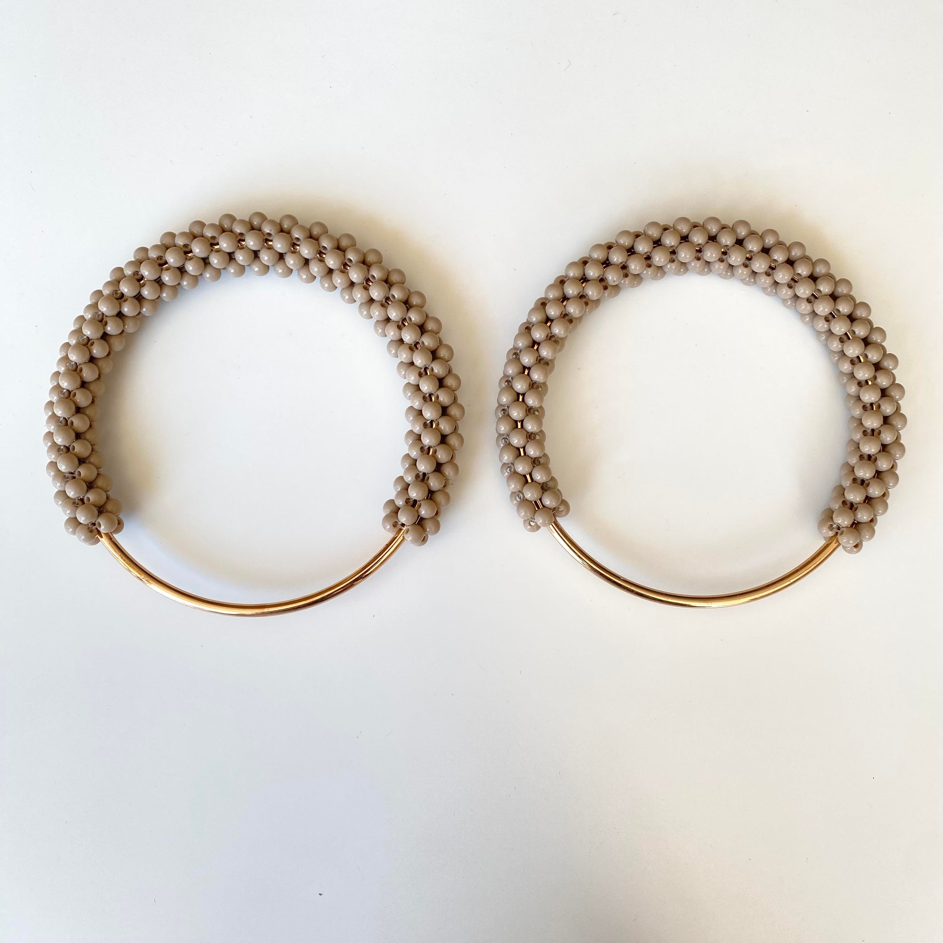 Çanta Sapı Vizon İncili Altın Halka Detaylı