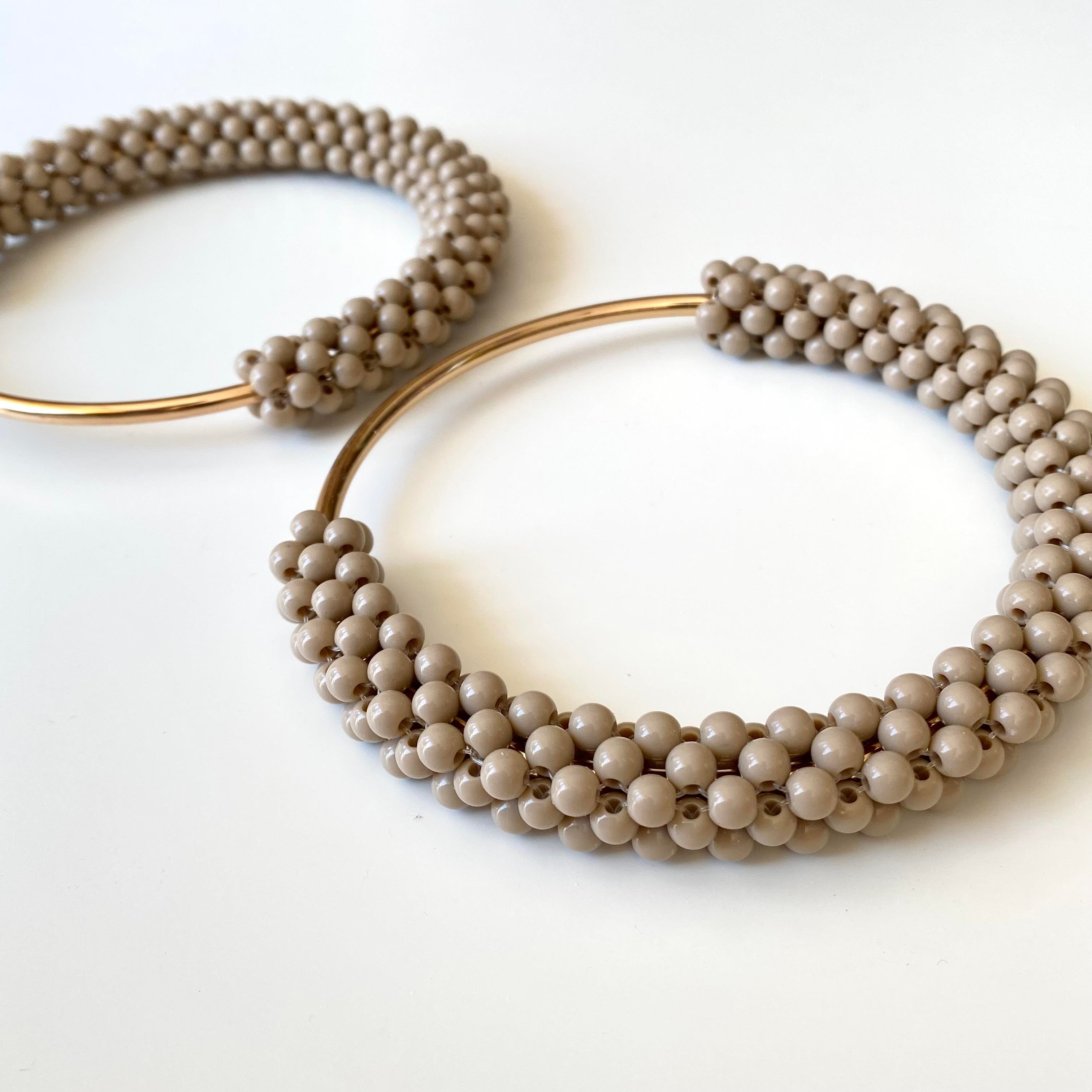 Çanta Sapı Vizon İncili Altın Halka Detaylı