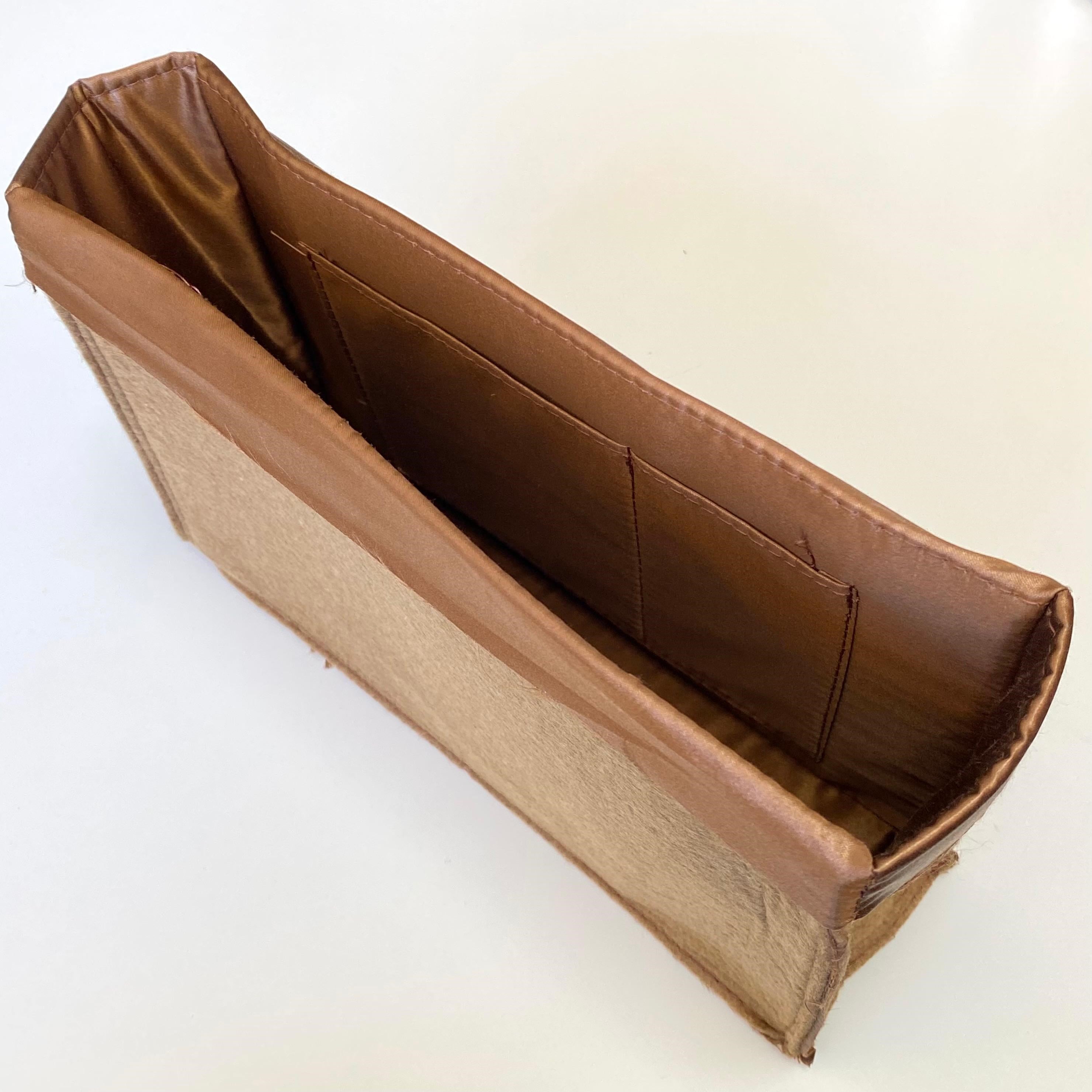 Çanta Tabanlı Keçe Çanta Astarı Örgü Aksesuarı 30 X 20 Cm Taba