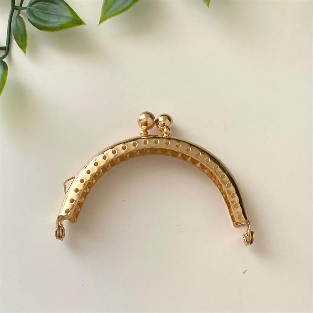 Çanta ve Cüzdan Klipsi Altın Renk Oval Model 8,5 Cm