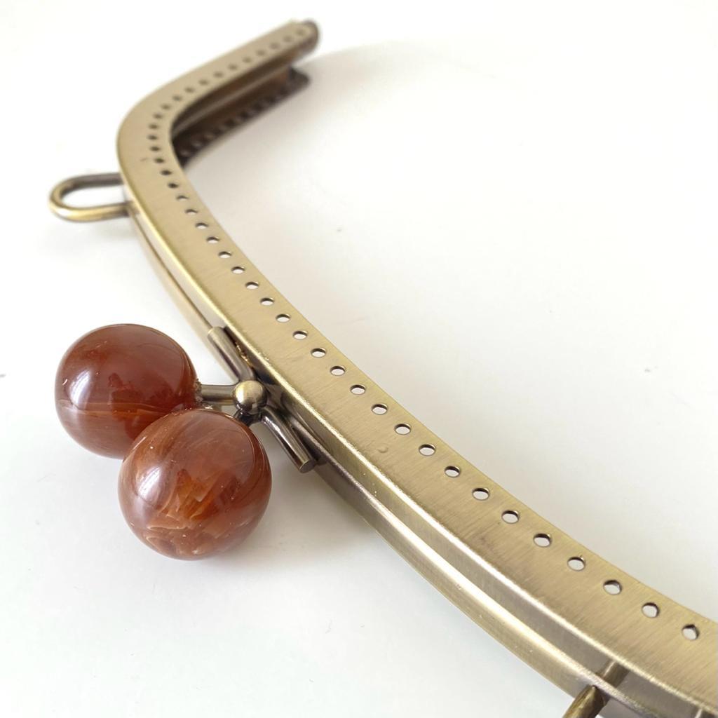 Çanta ve Cüzdan Klipsi Antik Renk Kahve Başlı 23 Cm