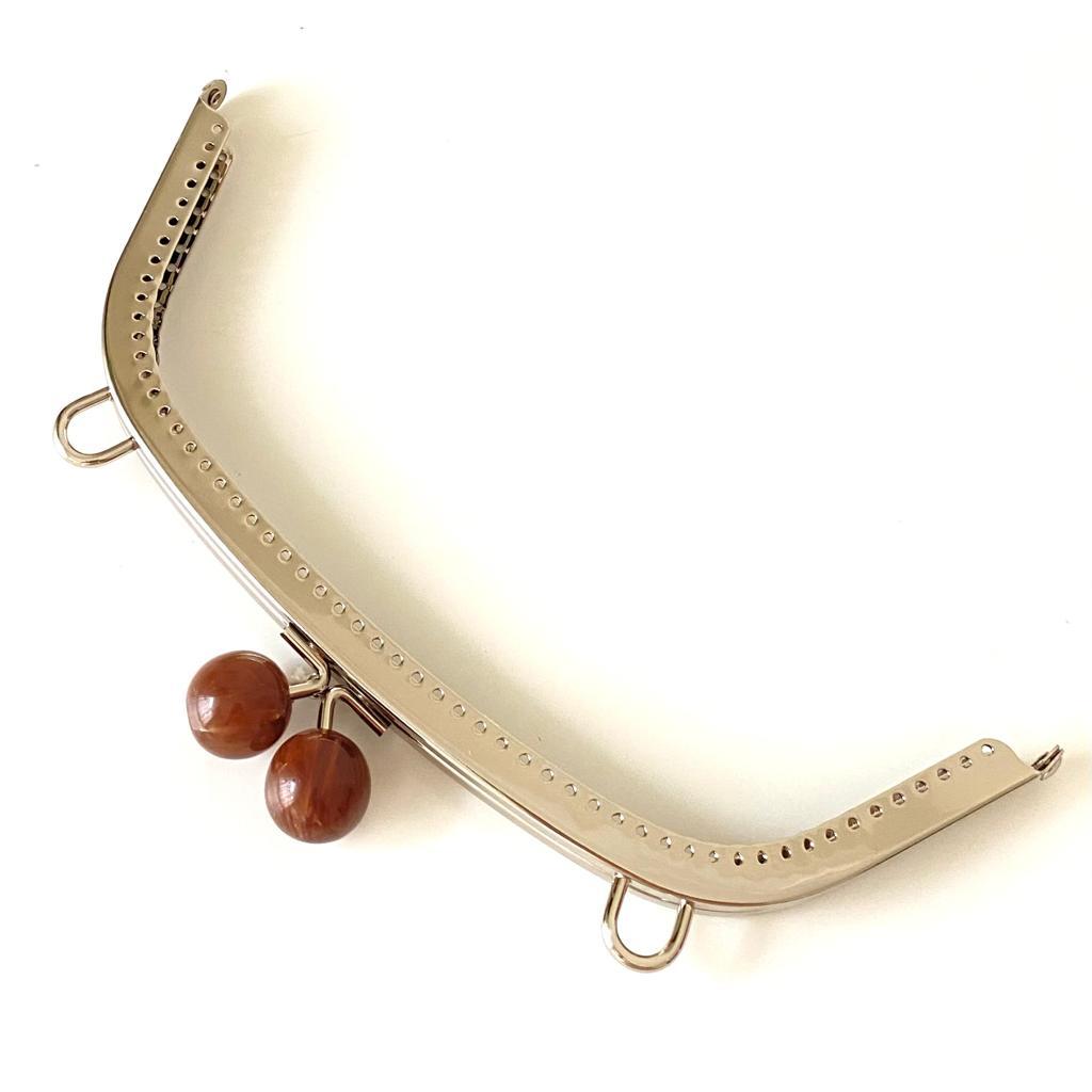 Çanta ve Cüzdan Klipsi Antik Renk Koyu Kahve Başlı 23 Cm