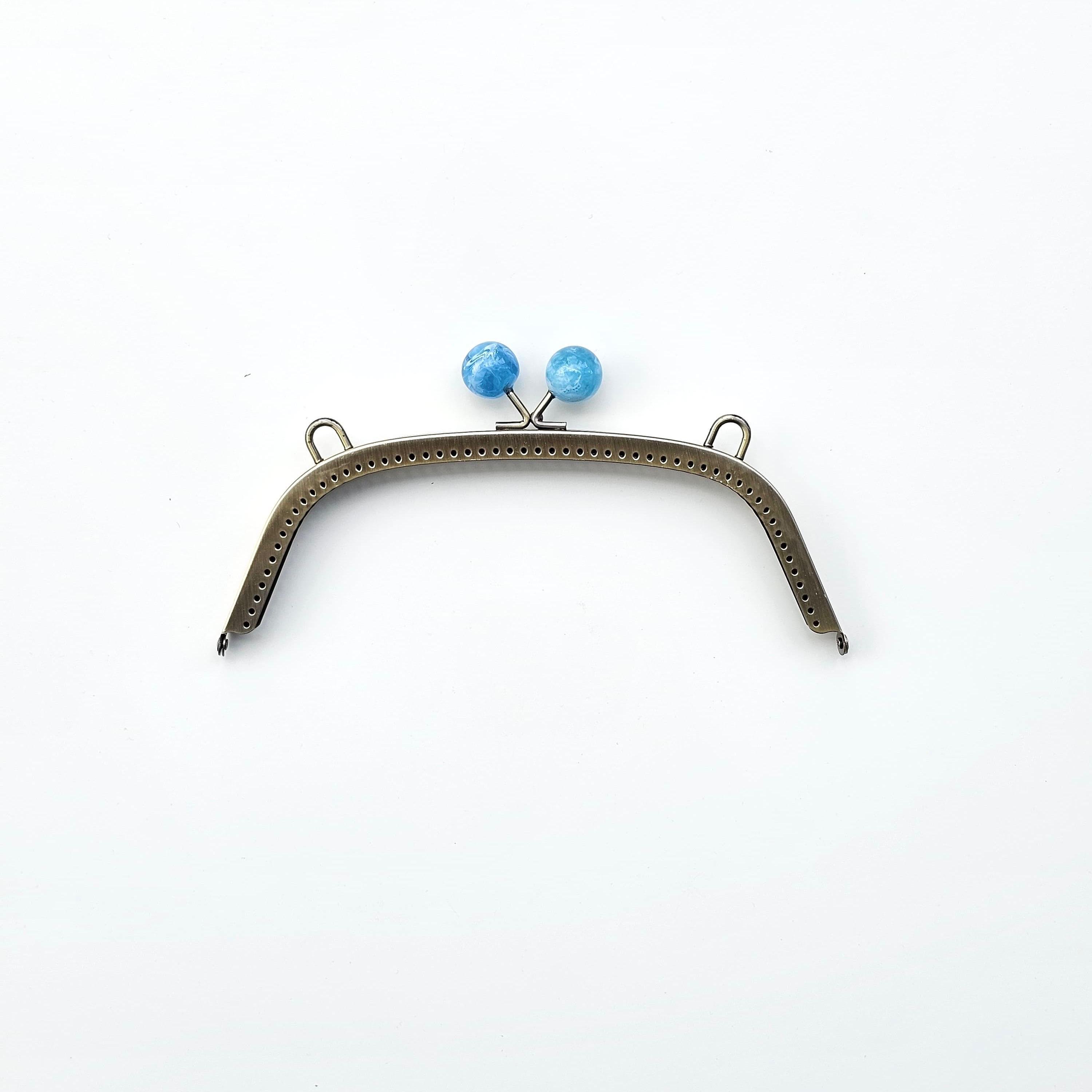 Çanta ve Cüzdan Klipsi Antik Renk Turkuaz Başlı 23 Cm