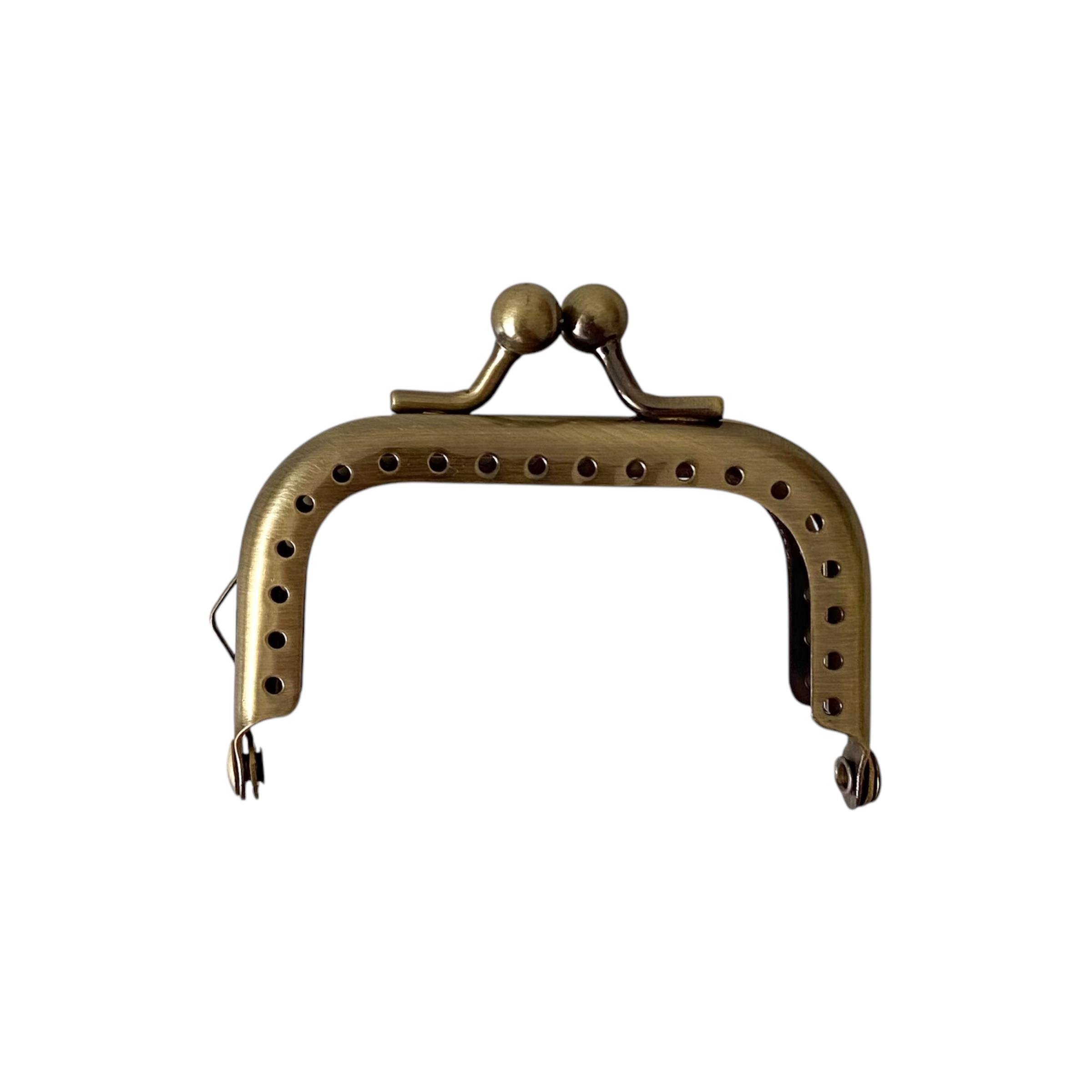 Çanta ve Cüzdan Klipsi Bakır Renk Köşeli Model 6,5 Cm