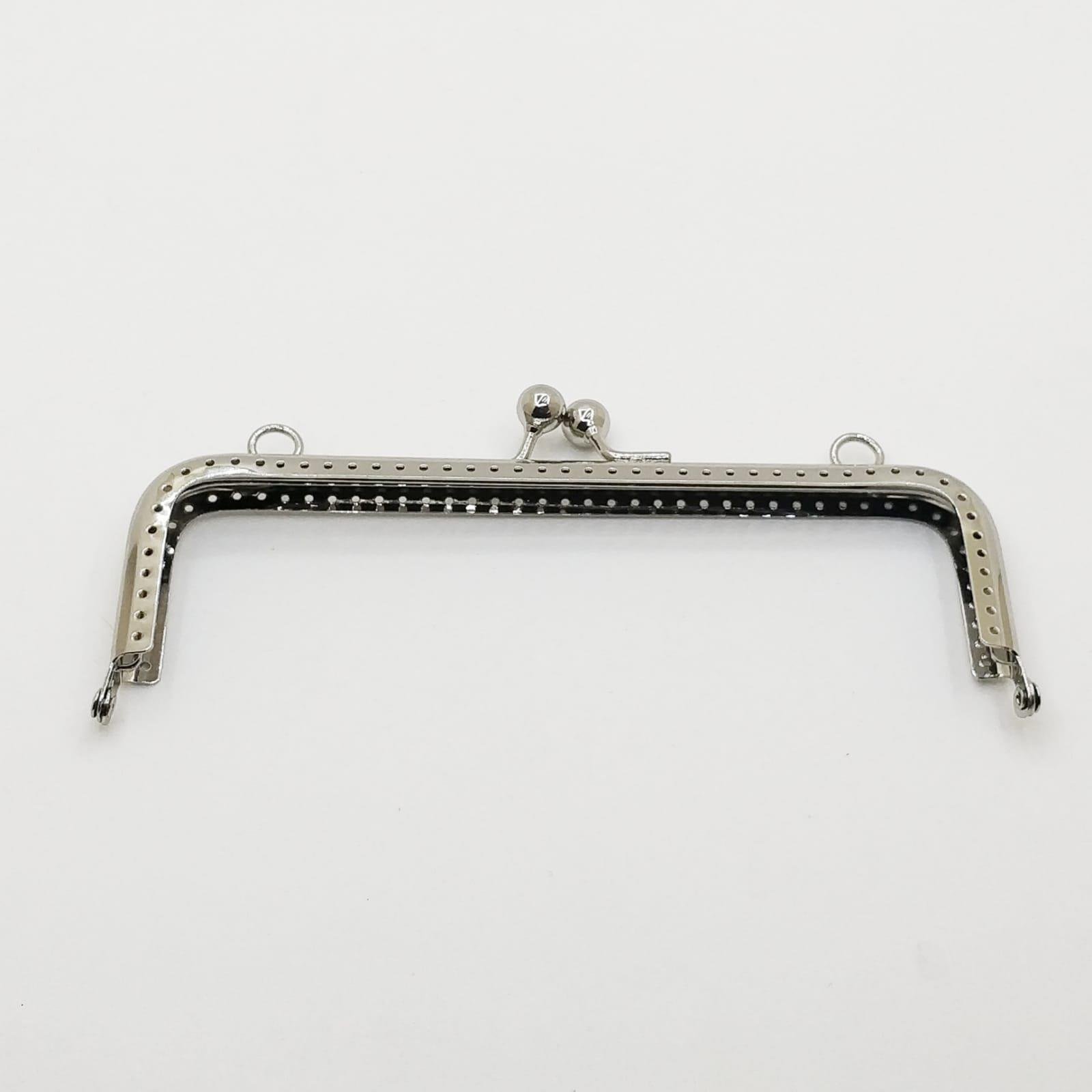 Çanta ve Cüzdan Klipsi Gümüş Renk Köşeli Model 18 Cm ( ASKILIKLI )