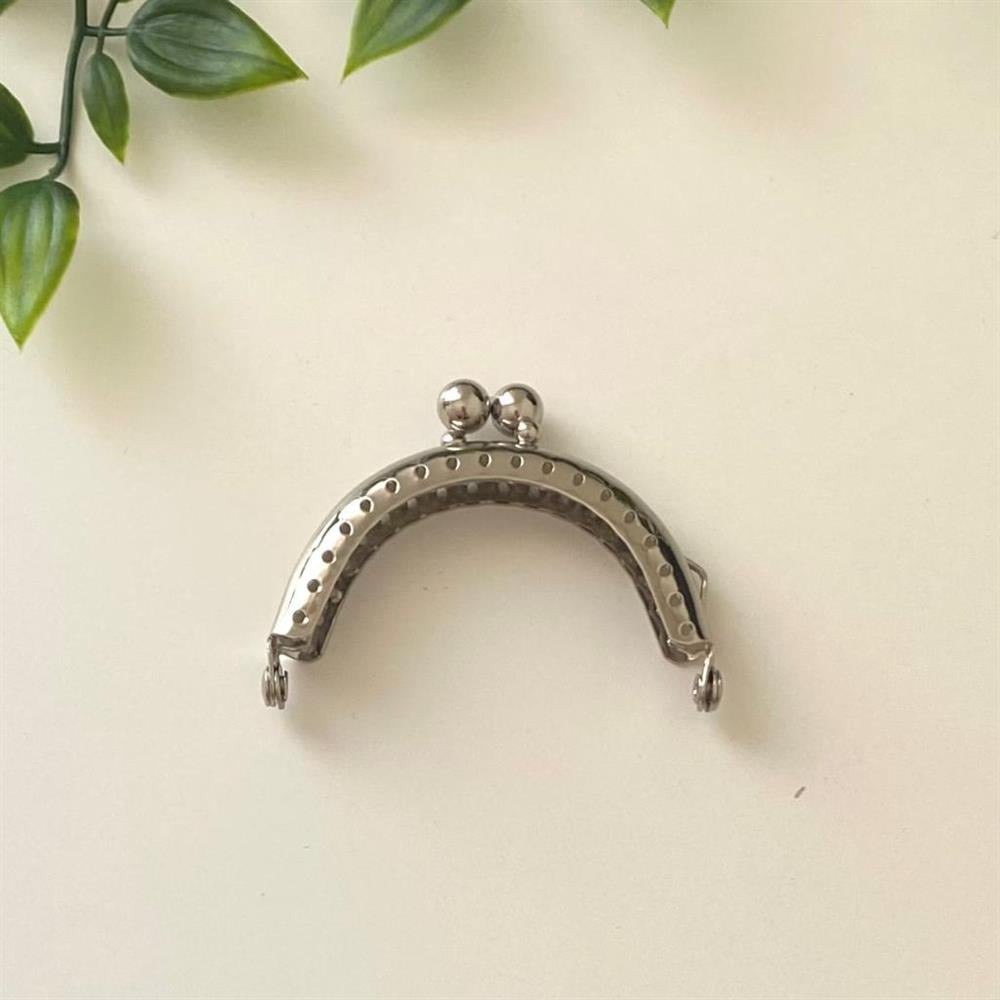 Çanta ve Cüzdan Klipsi Gümüş Renk Oval Model 6,5 Cm