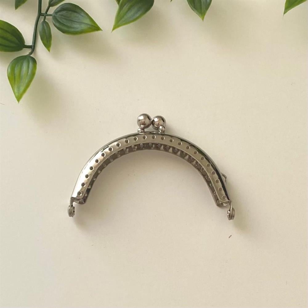 Çanta ve Cüzdan Klipsi Gümüş Renk Oval Model 8,5 Cm