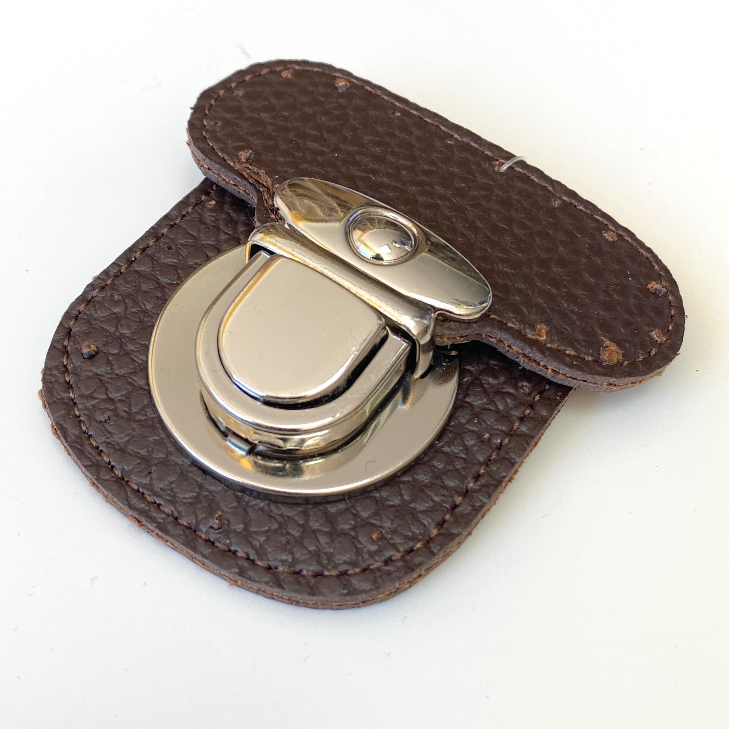 Derili Çanta Kiliti 6 x 6 Cm Kahve - Gümüş