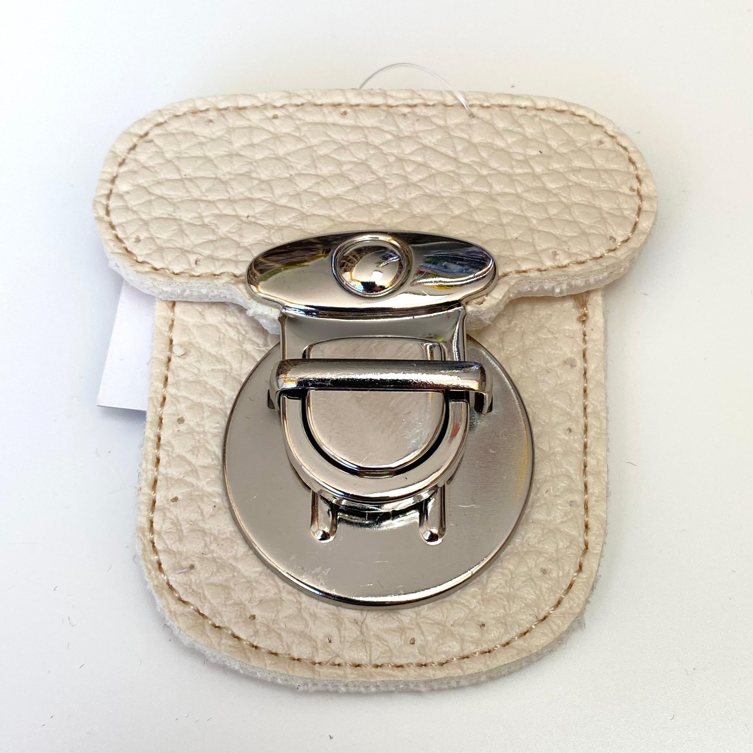 Derili Çanta Kiliti 6 x 6 Cm Krem - Gümüş
