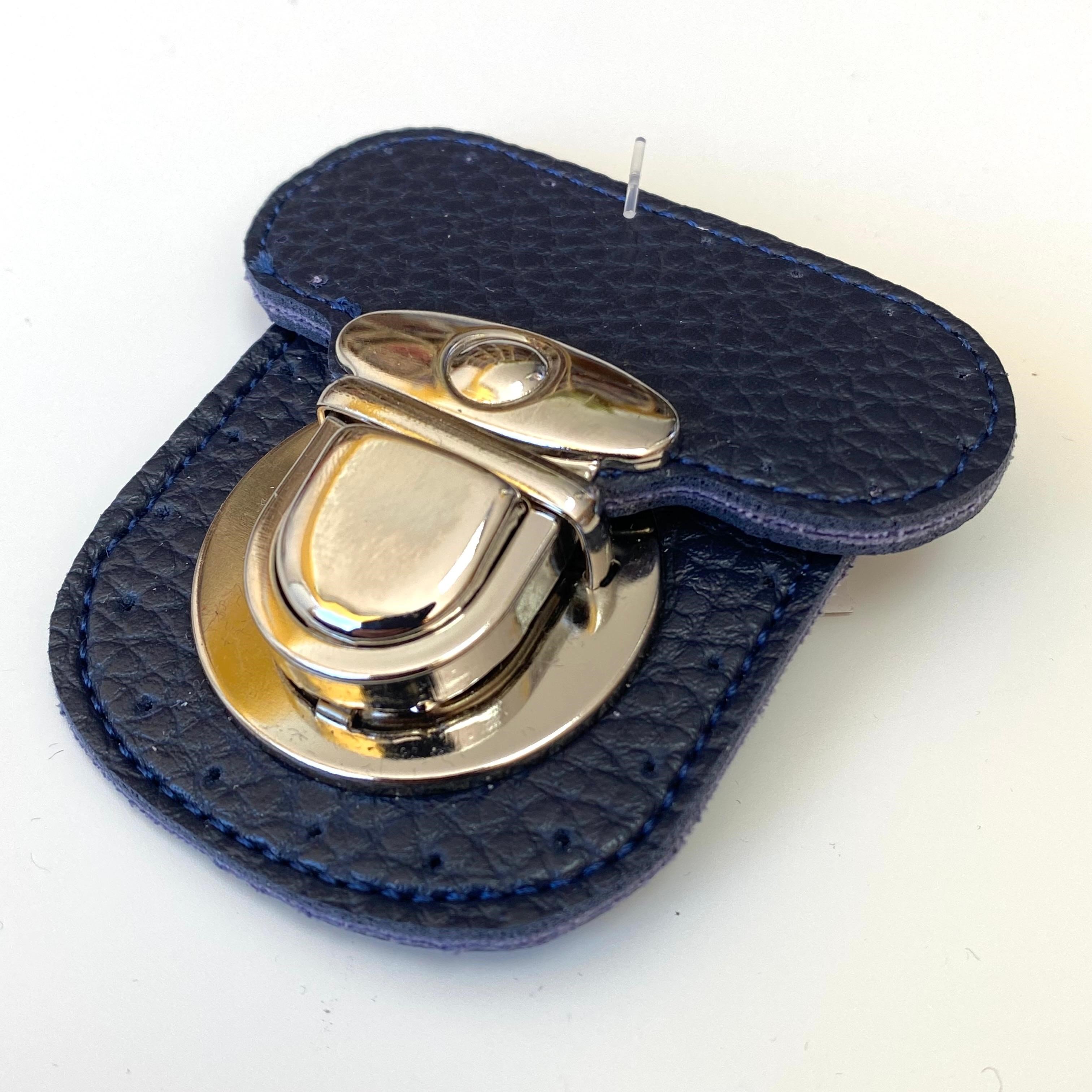 Derili Çanta Kiliti 6 x 6 Cm Lacivert - Gümüş