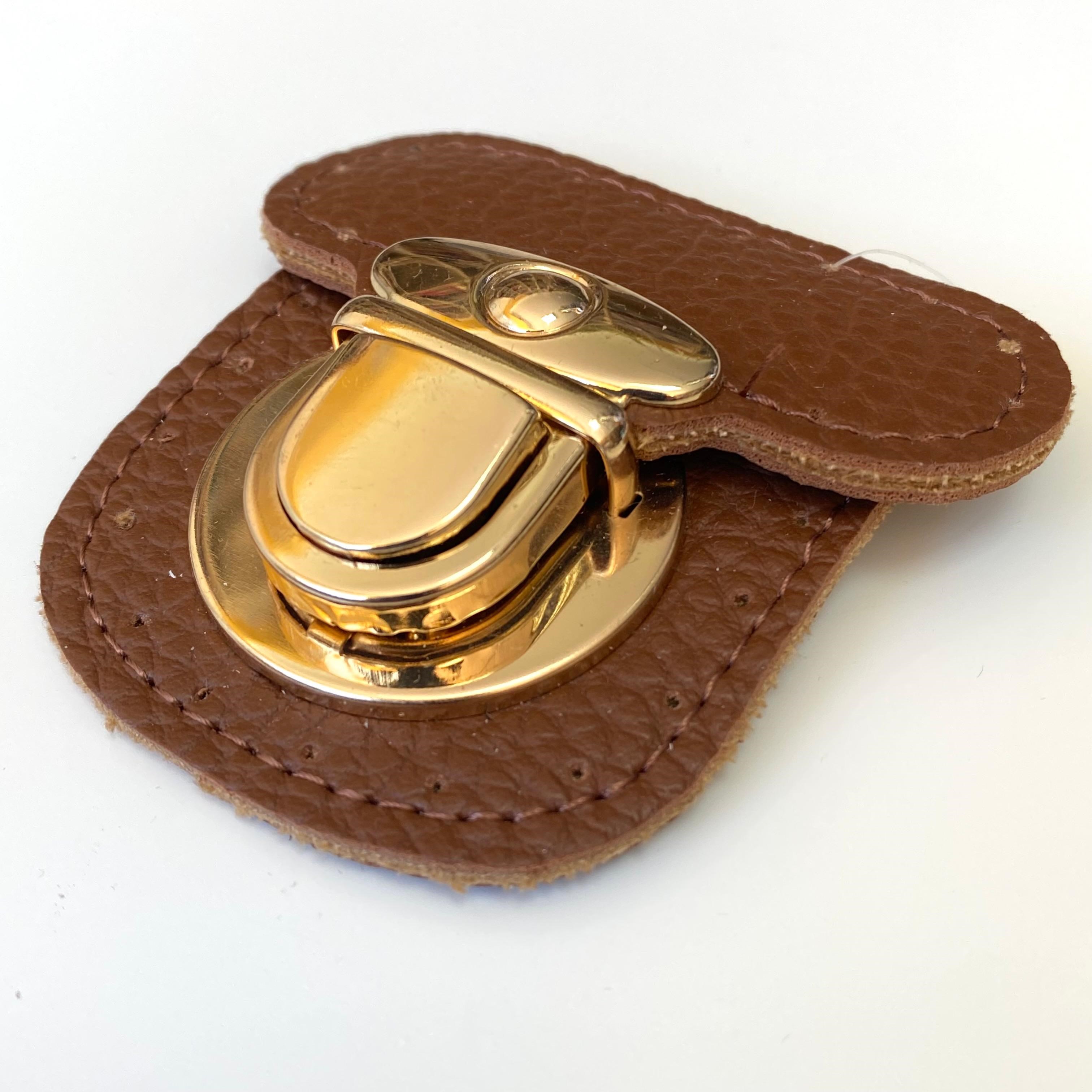 Derili Çanta Kiliti 6 x 6 Cm Taba - Altın